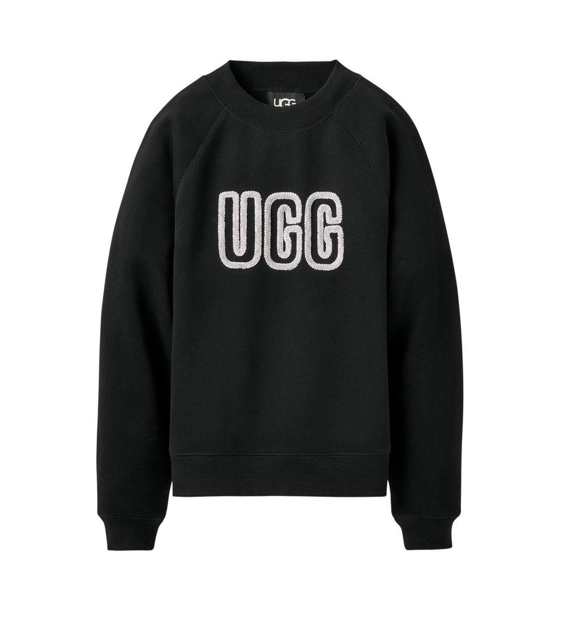 Poleron Ugg Mujer Ugg Logo Crewneck Negro-0