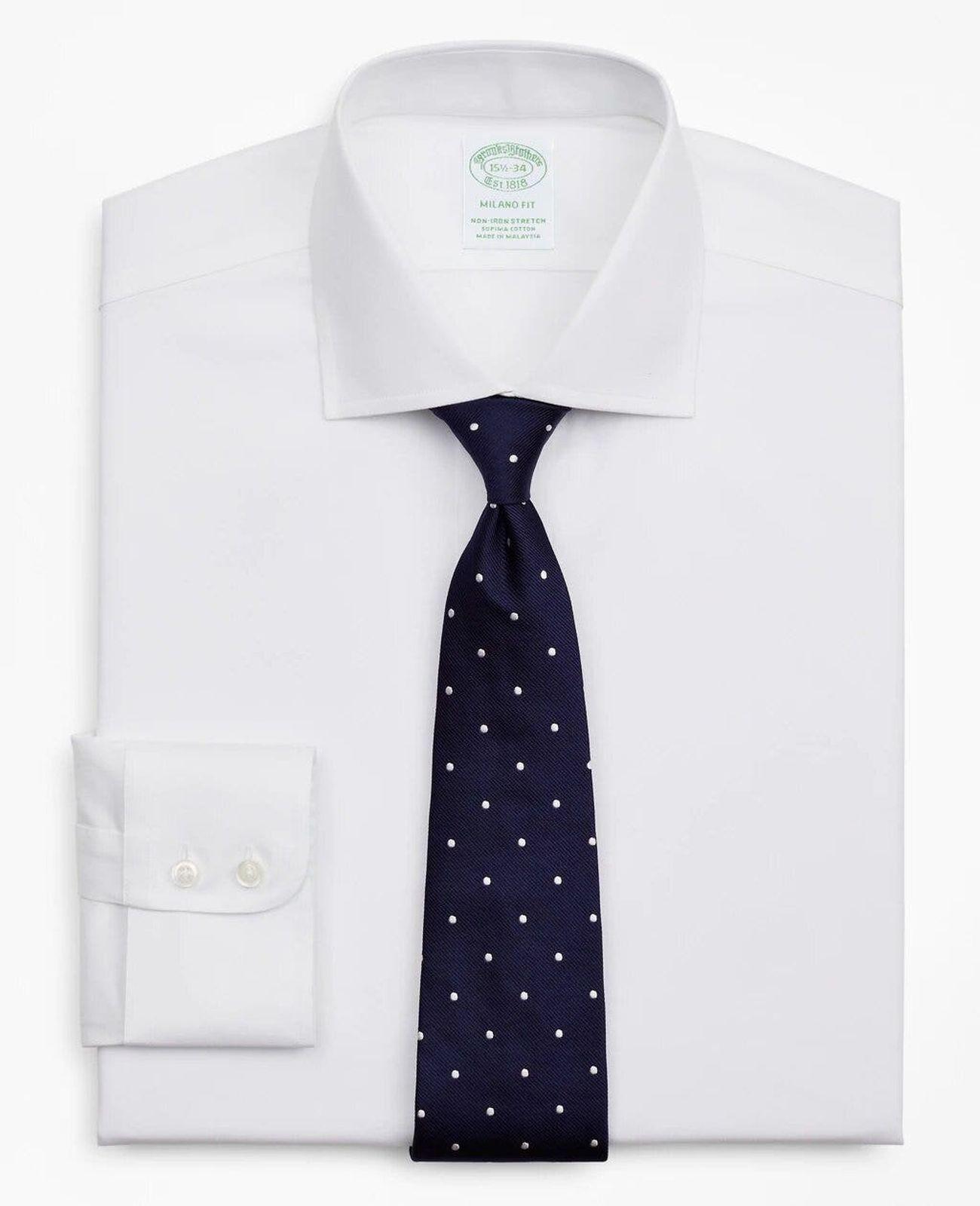Camisa Stretch Slim-Fit Non-Iron Twill Collar Blanco-0