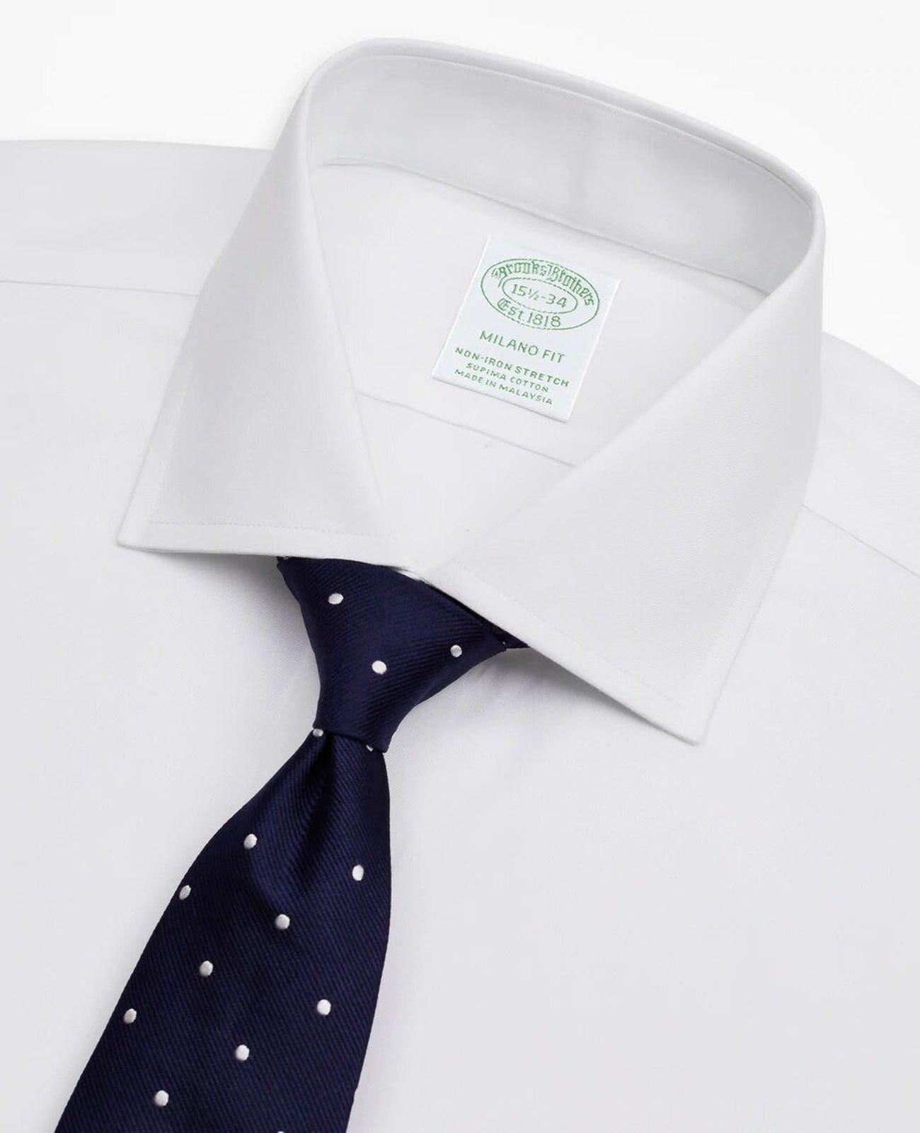Camisa Stretch Slim-Fit Non-Iron Twill Collar Blanco-1