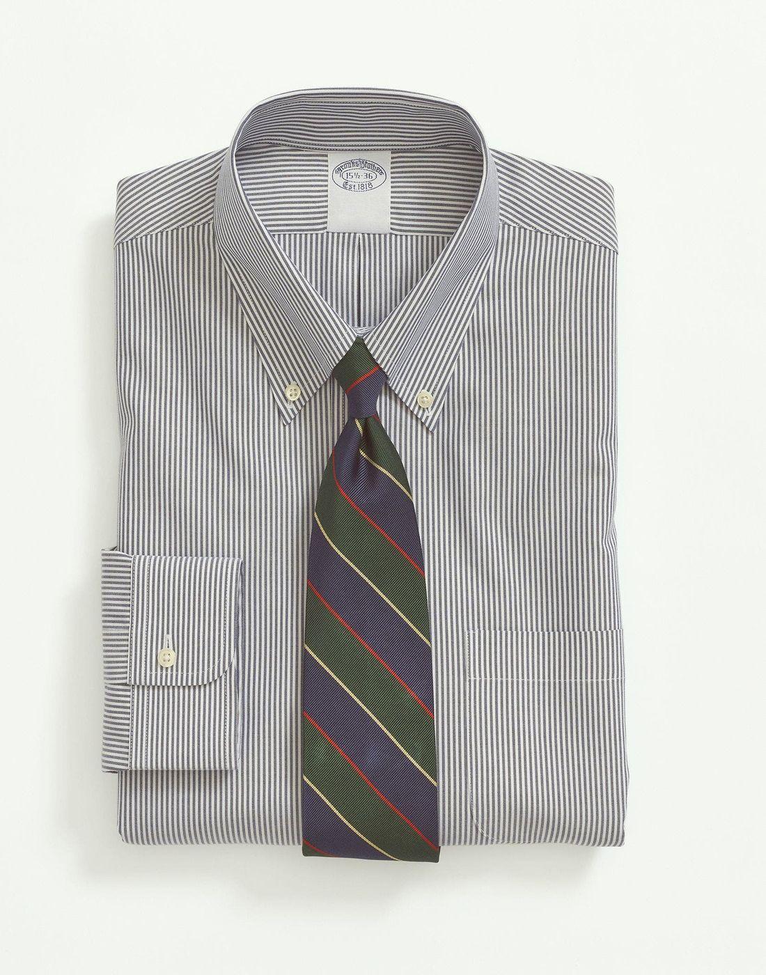 Camisa Brooks Brothers Hombre Sppt Pbd Reg Candy Stp Azul-0