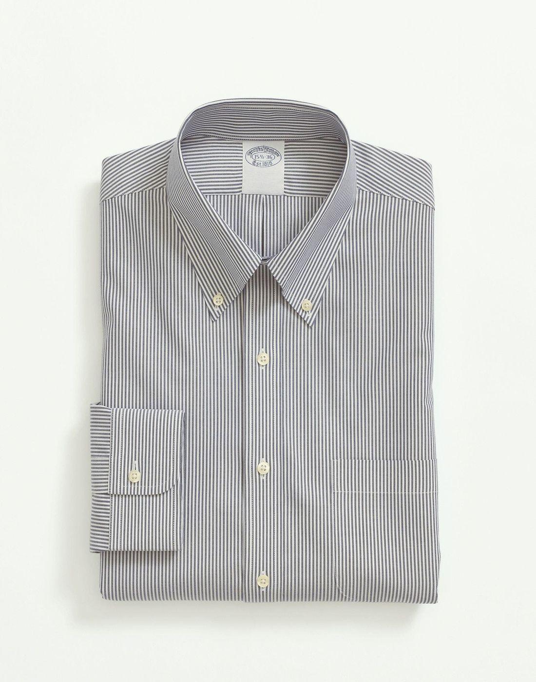 Camisa Brooks Brothers Hombre Sppt Pbd Reg Candy Stp Azul-1