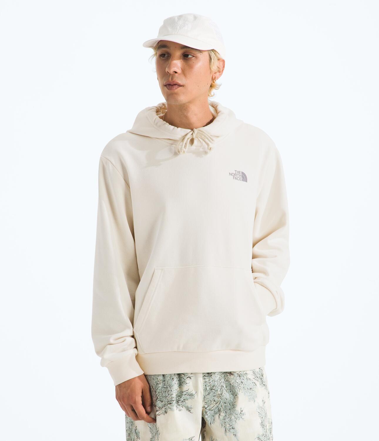 Poleron Mountain Scape Regular Hoodie Hombre Blanco-2
