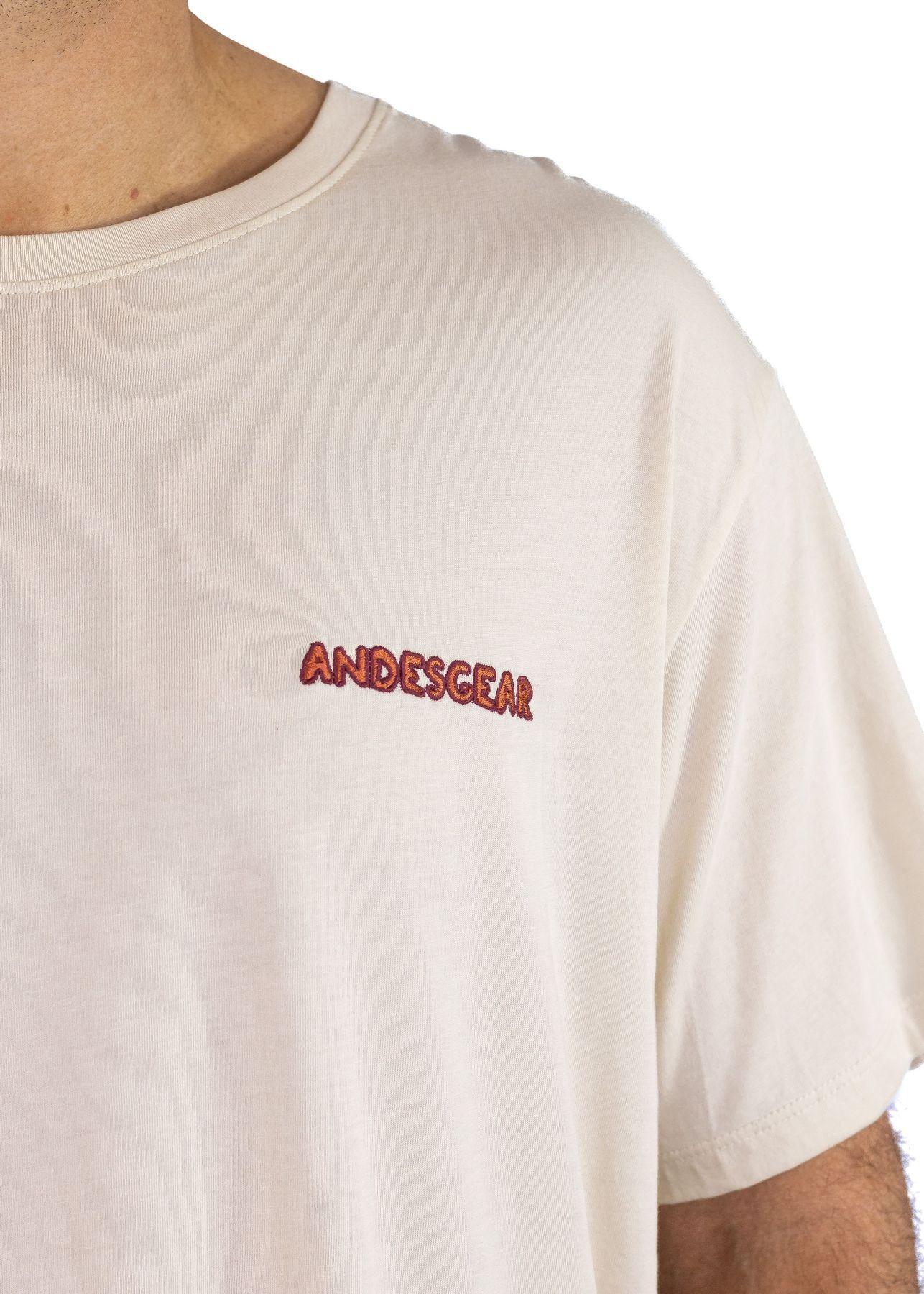 Polera Andesgear Hombre Logo Beige V25-2