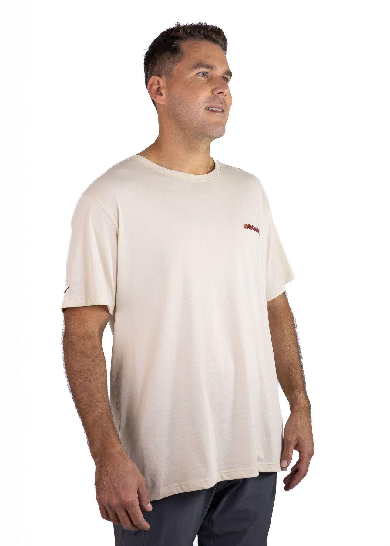 Polera Andesgear Hombre Logo Beige V25-4