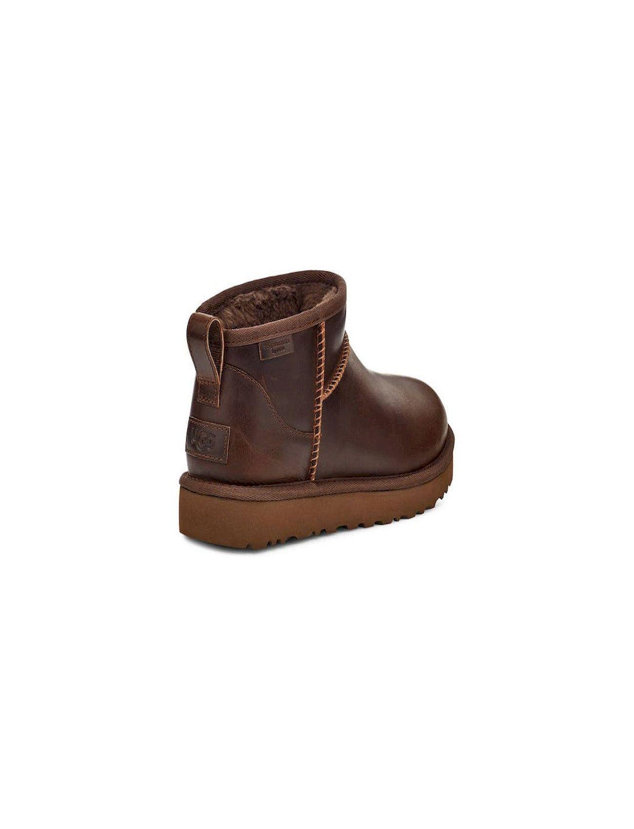 Botas Ugg Mujer Classic Ultra Mini Lthr Regen Café-3