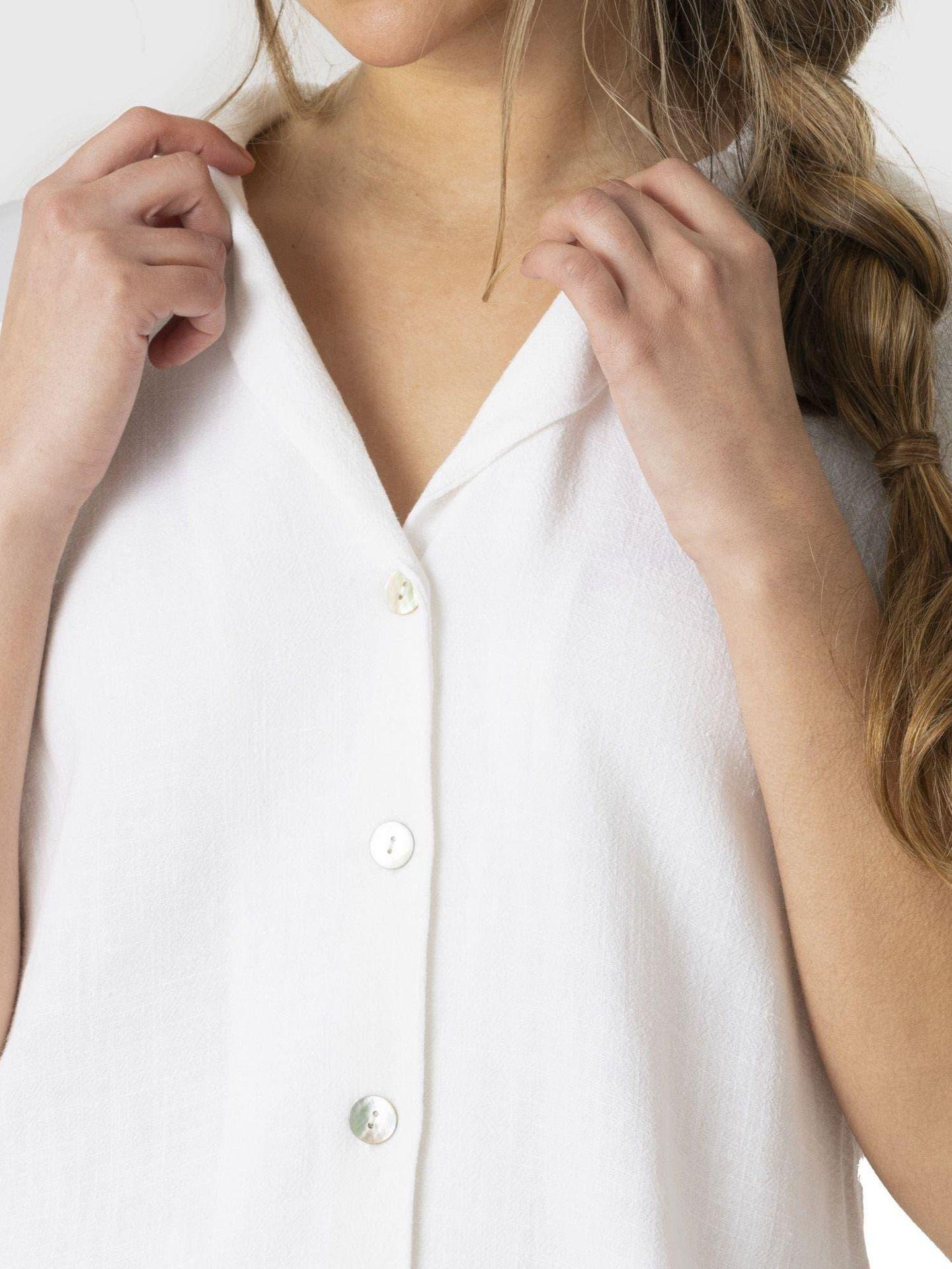 Camisa Kivül Mujer Lino Blanco-3
