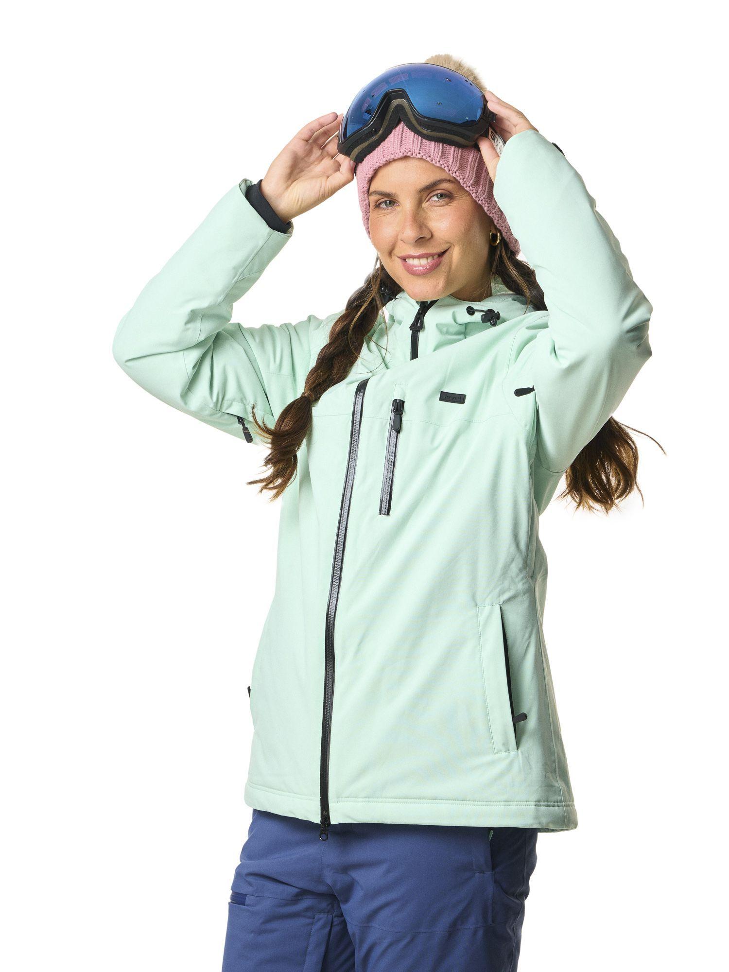 Chaqueta Kivul Mujer Koris Nieve Reciclada Verde Agua-3