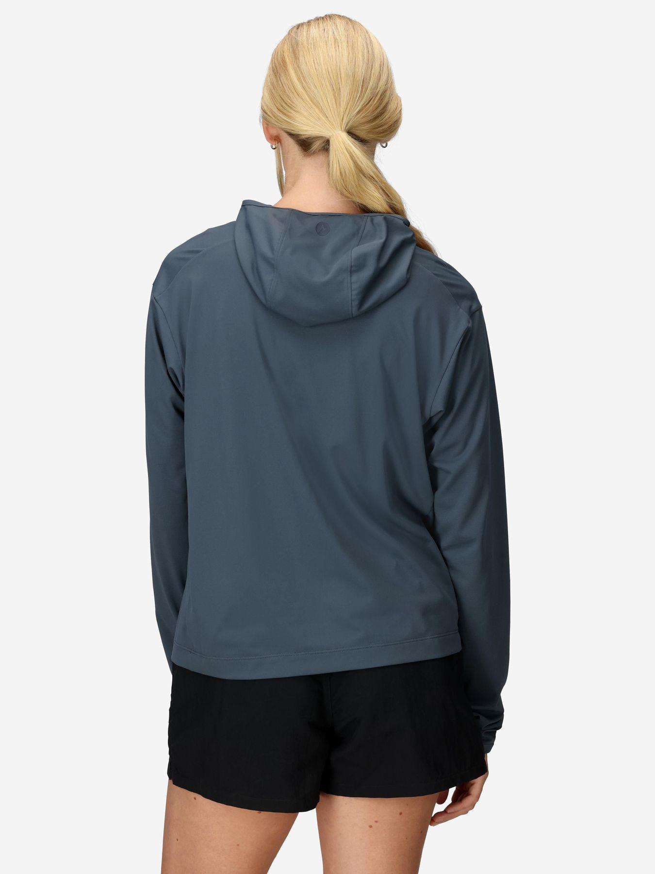 Polera Marmot Mujer Arex Upf50 Hoody Azul-1