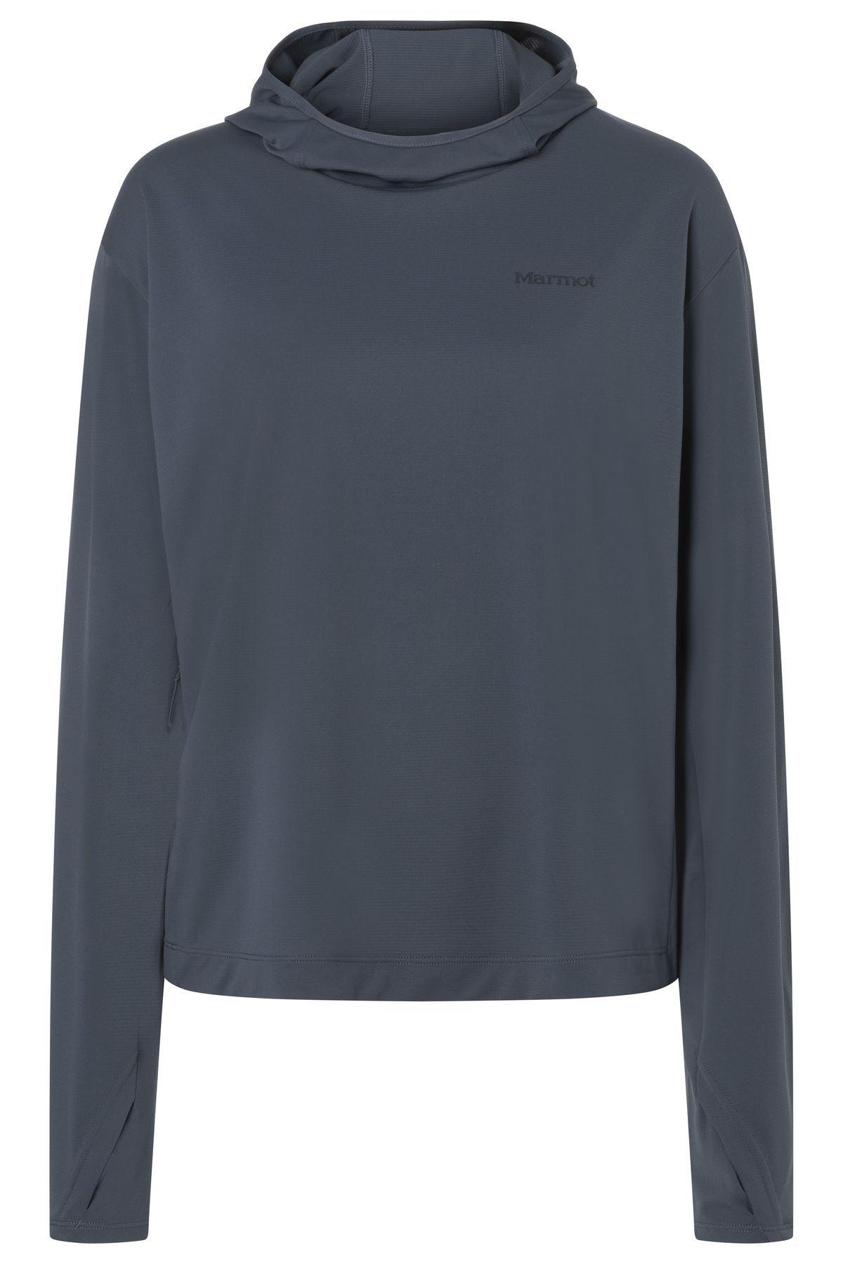 Polera Marmot Mujer Arex Upf50 Hoody Azul-4