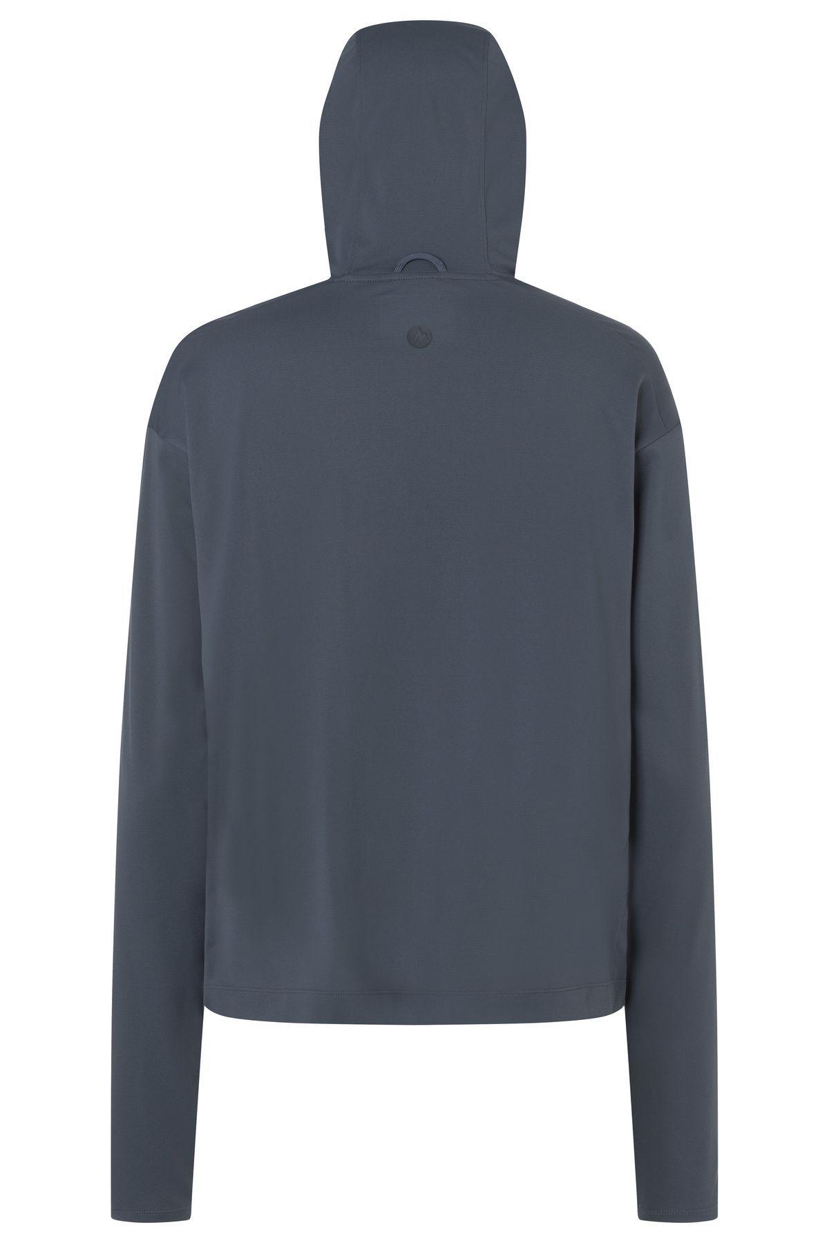 Polera Marmot Mujer Arex Upf50 Hoody Azul-5