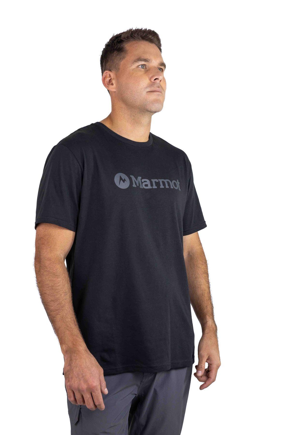 Polera Marmot Hombre Logo Tee Negro-1