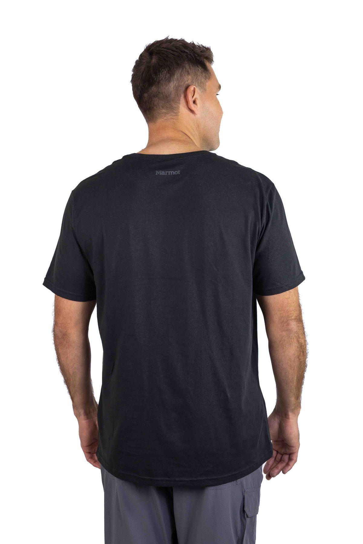Polera Marmot Hombre Logo Tee Negro-2