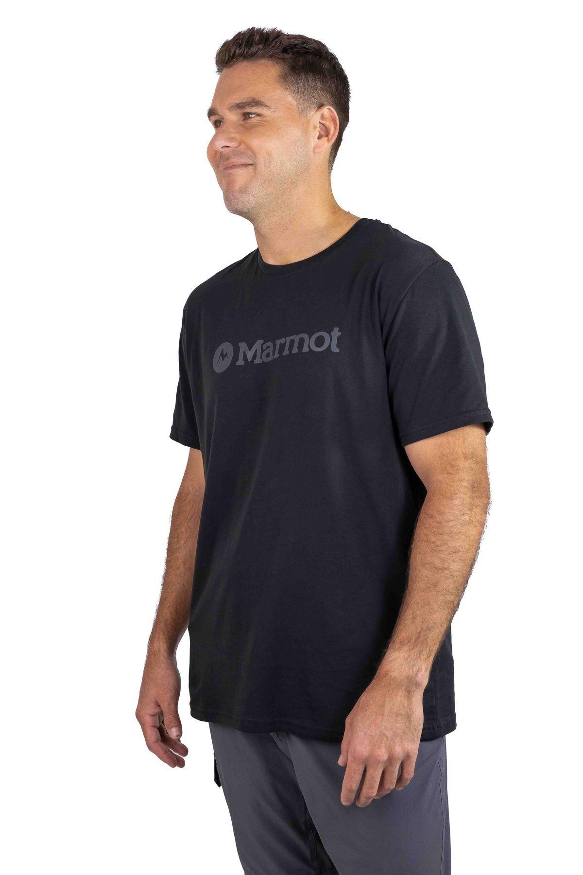Polera Marmot Hombre Logo Tee Negro-4