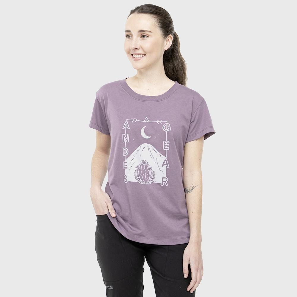 Polera Andesgear Mujer Logo Lila-0