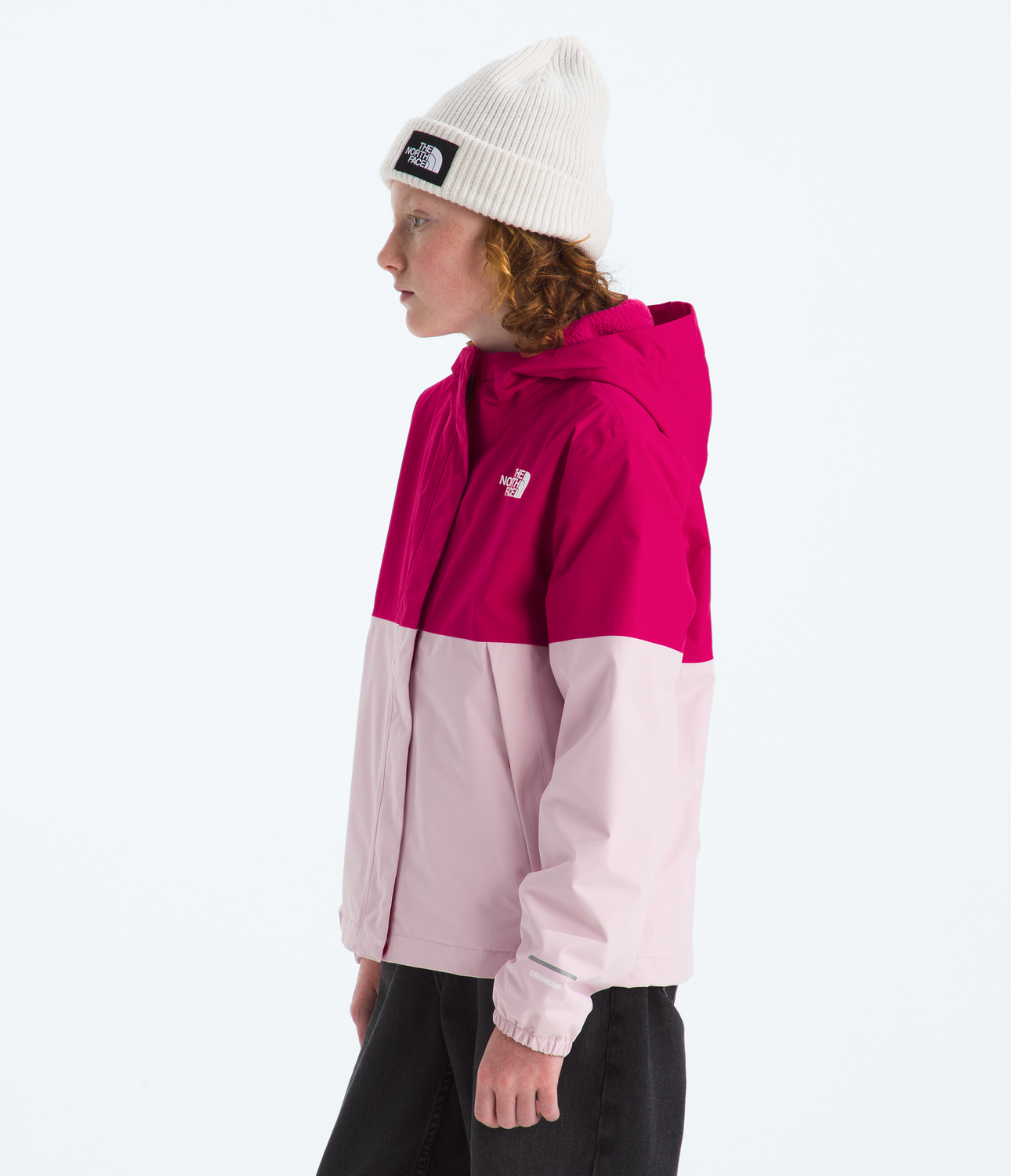 Chaqueta Impermeable Warm Antora Niña Rosado-3