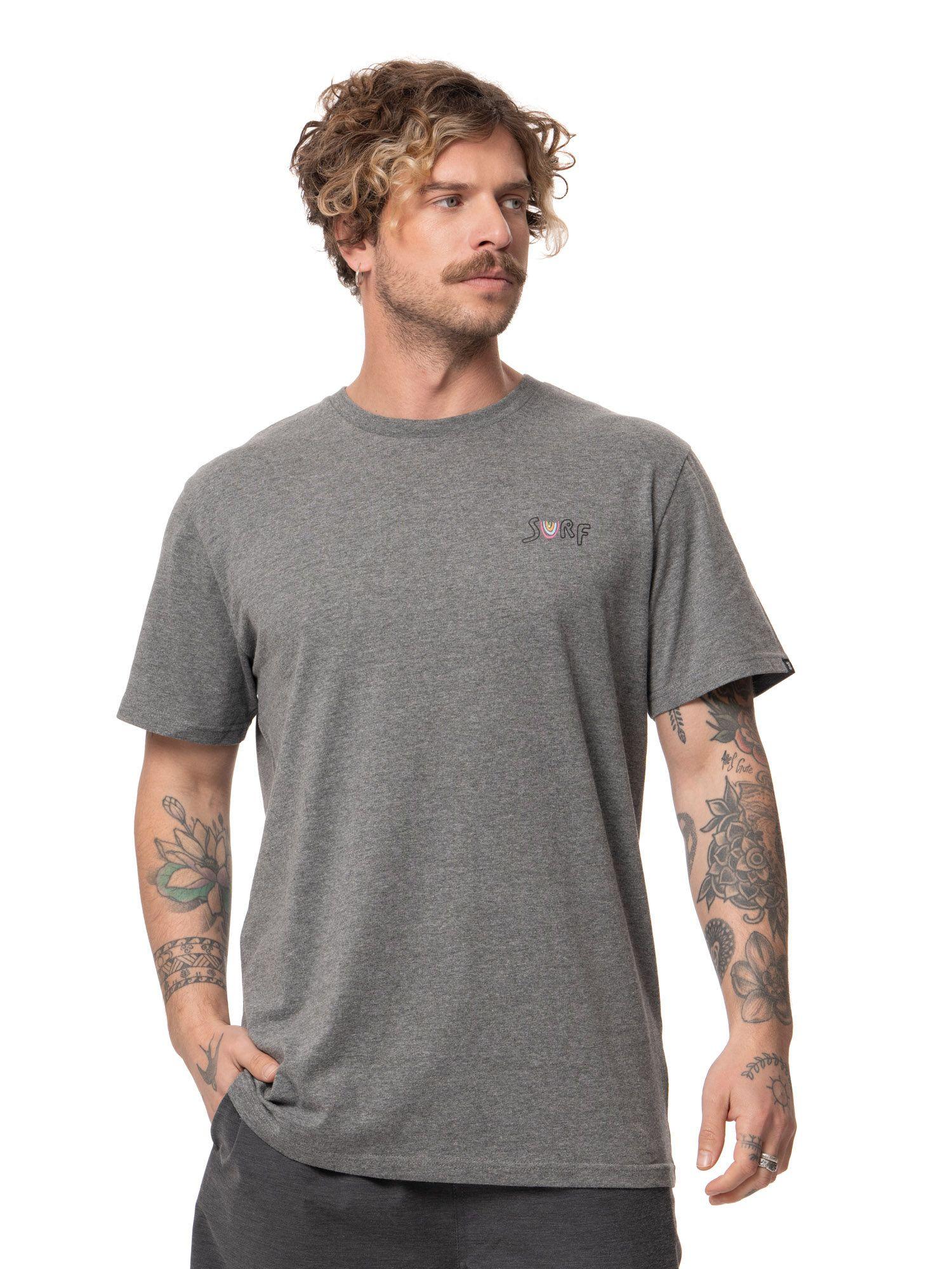 Polera Stoked Hombre Smile Gris-0