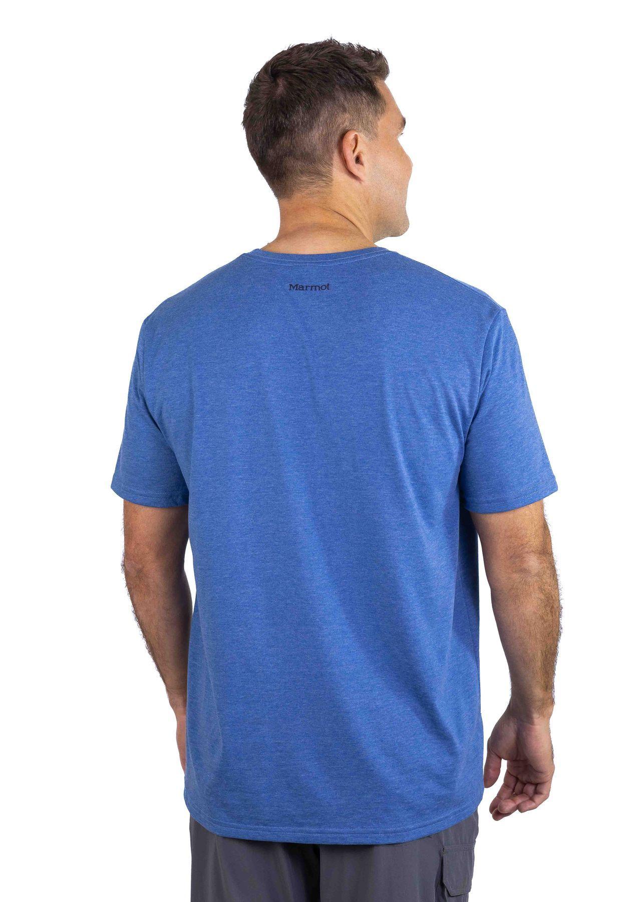 Polera Marmot Hombre Chest Label Tee Azul-2
