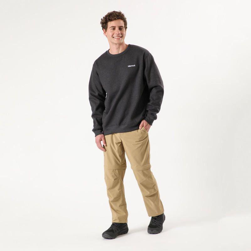 Polerón Marmot Hombre Chest Logo Crew MA1204 Gris-1