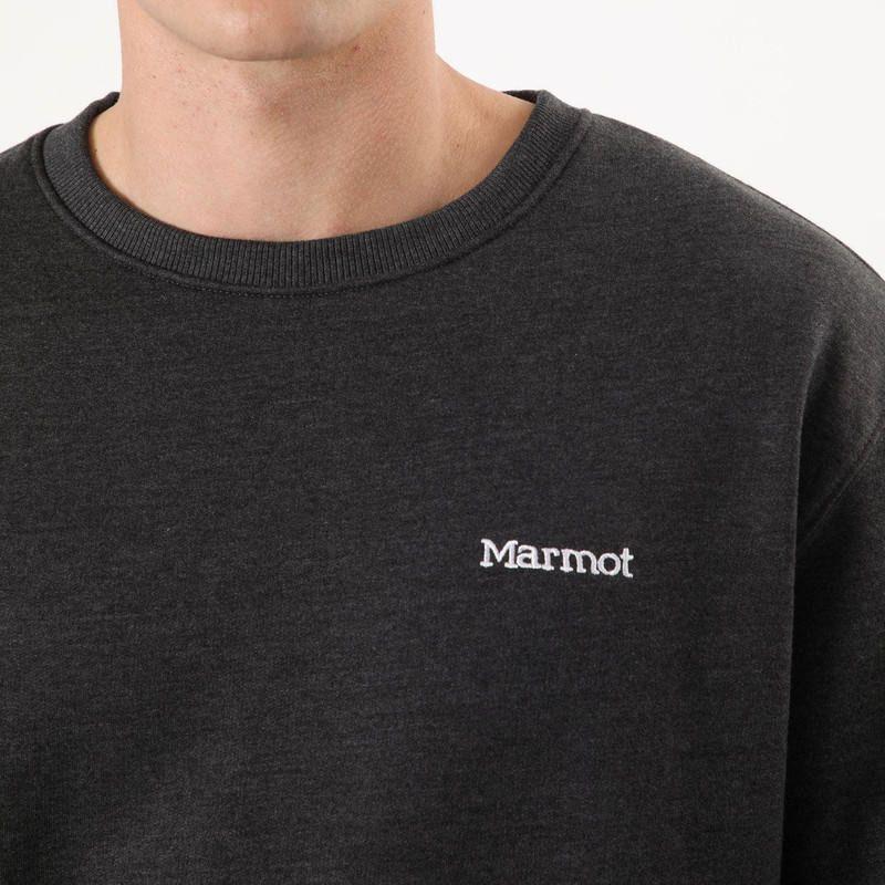 Polerón Marmot Hombre Chest Logo Crew MA1204 Gris-2