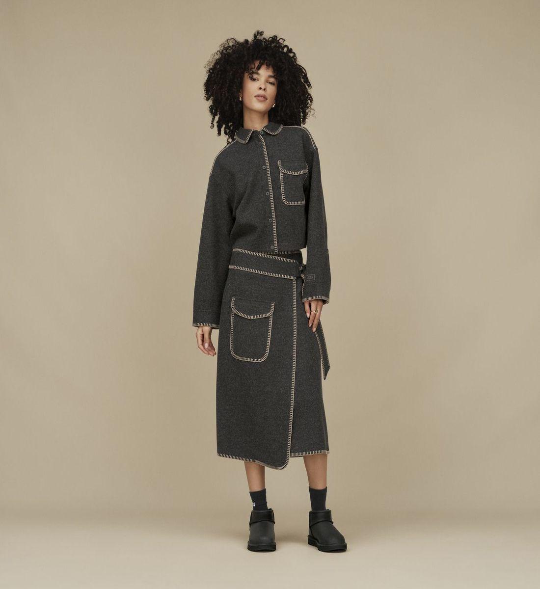 Poleron Ugg Mujer Toria Jacket Gris-2