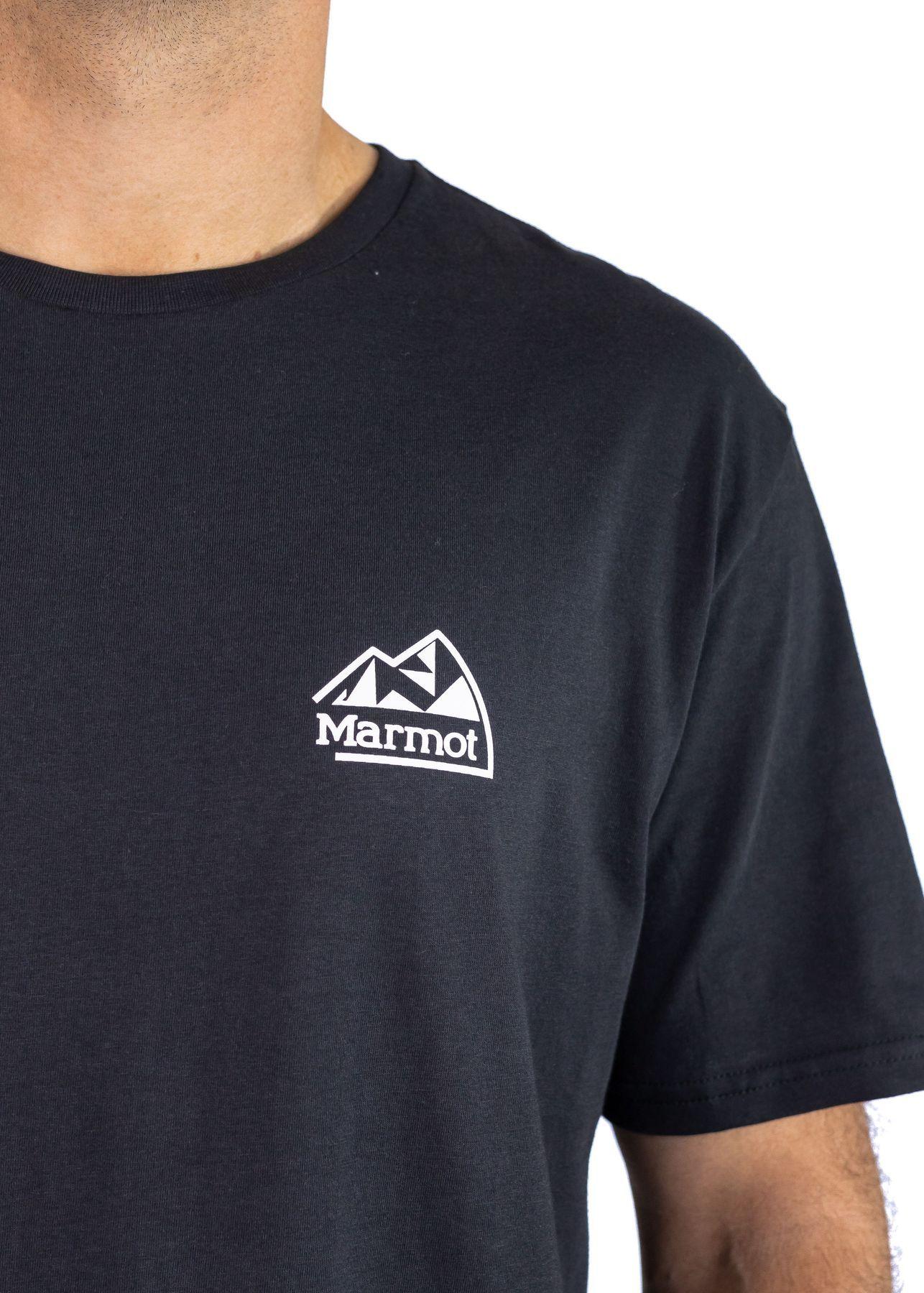 Polera Marmot Hombre Retro Logo Tee Negro-3