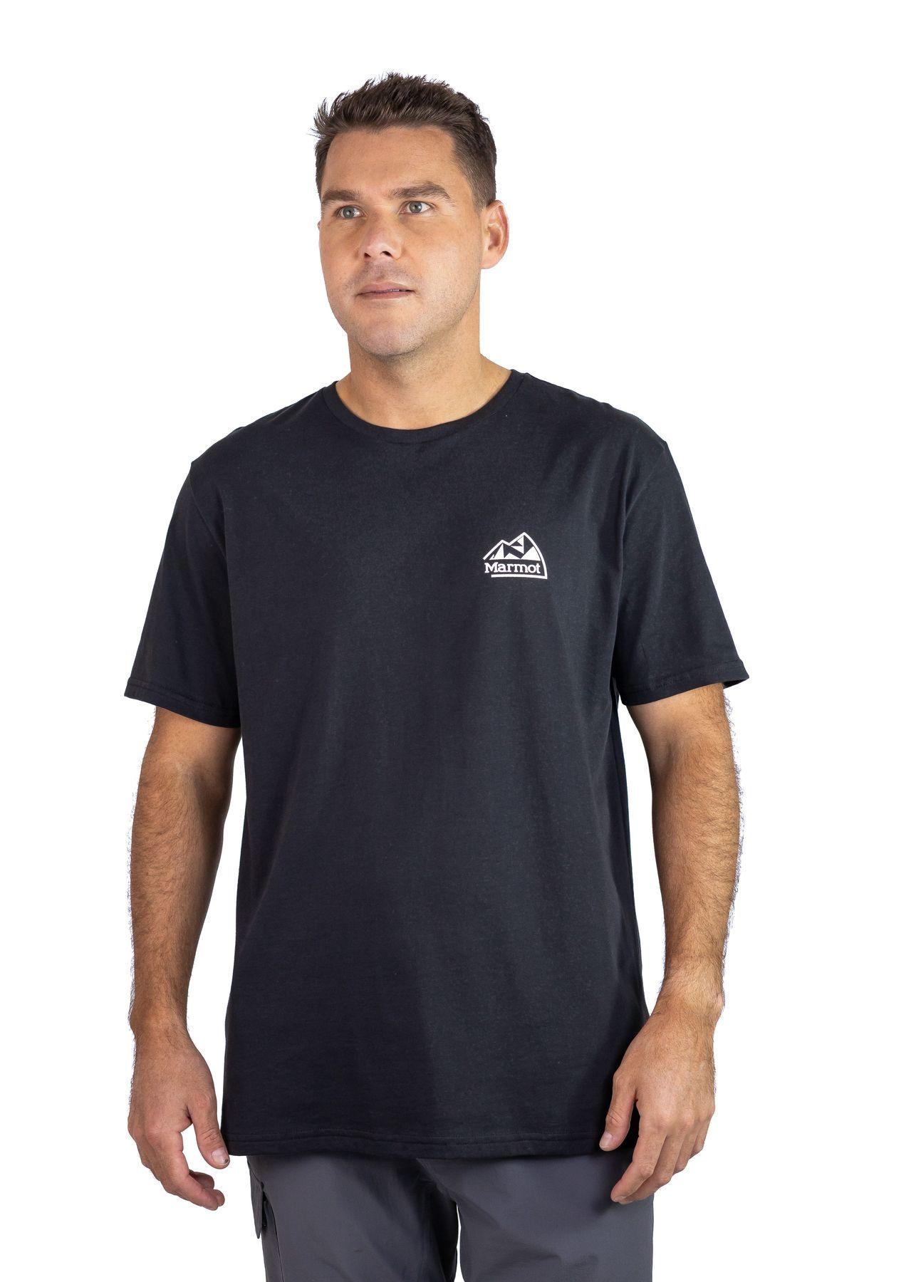 Polera Marmot Hombre Retro Logo Tee Negro-4