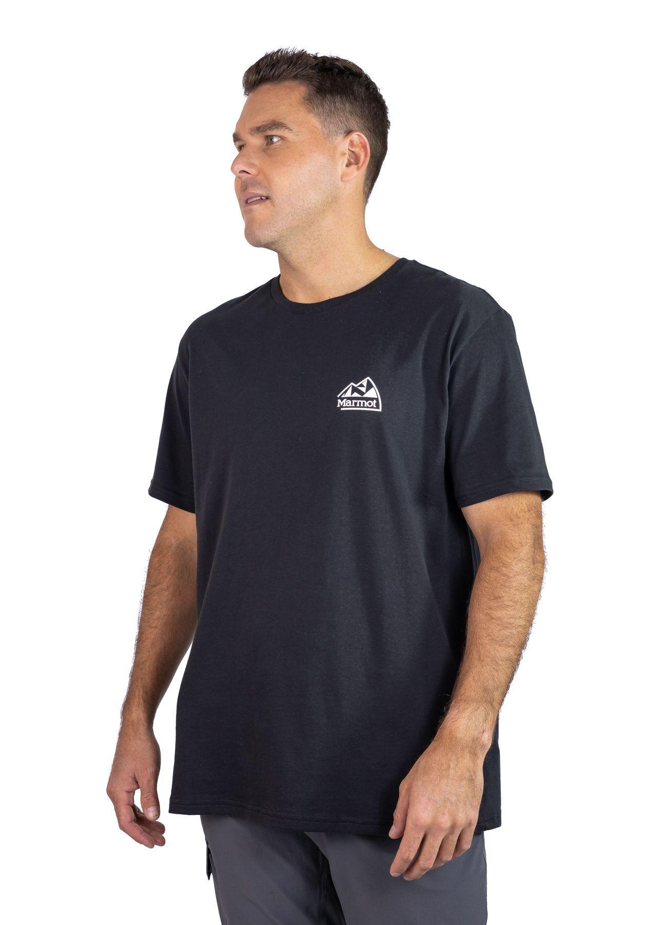 Polera Marmot Hombre Retro Logo Tee Negro-5