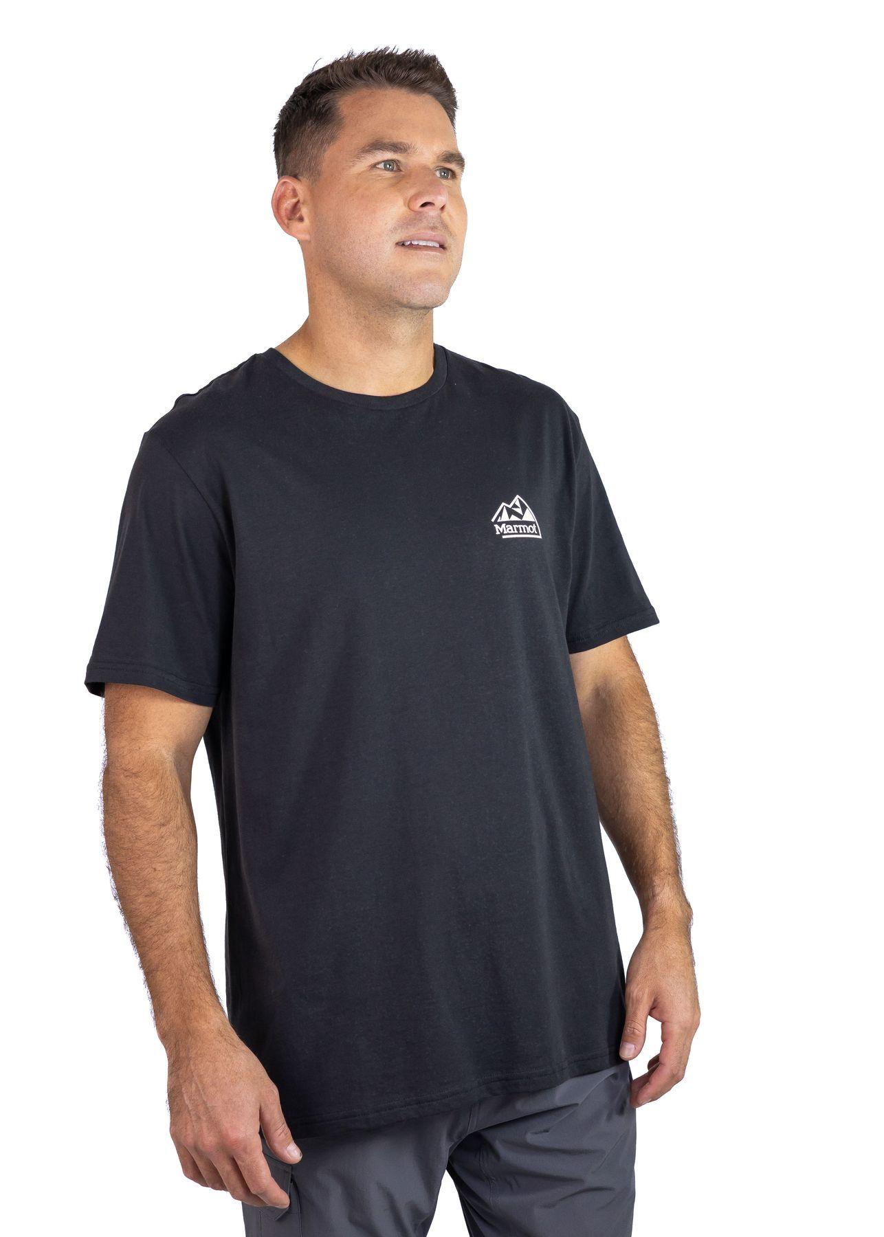 Polera Marmot Hombre Retro Logo Tee Negro-6