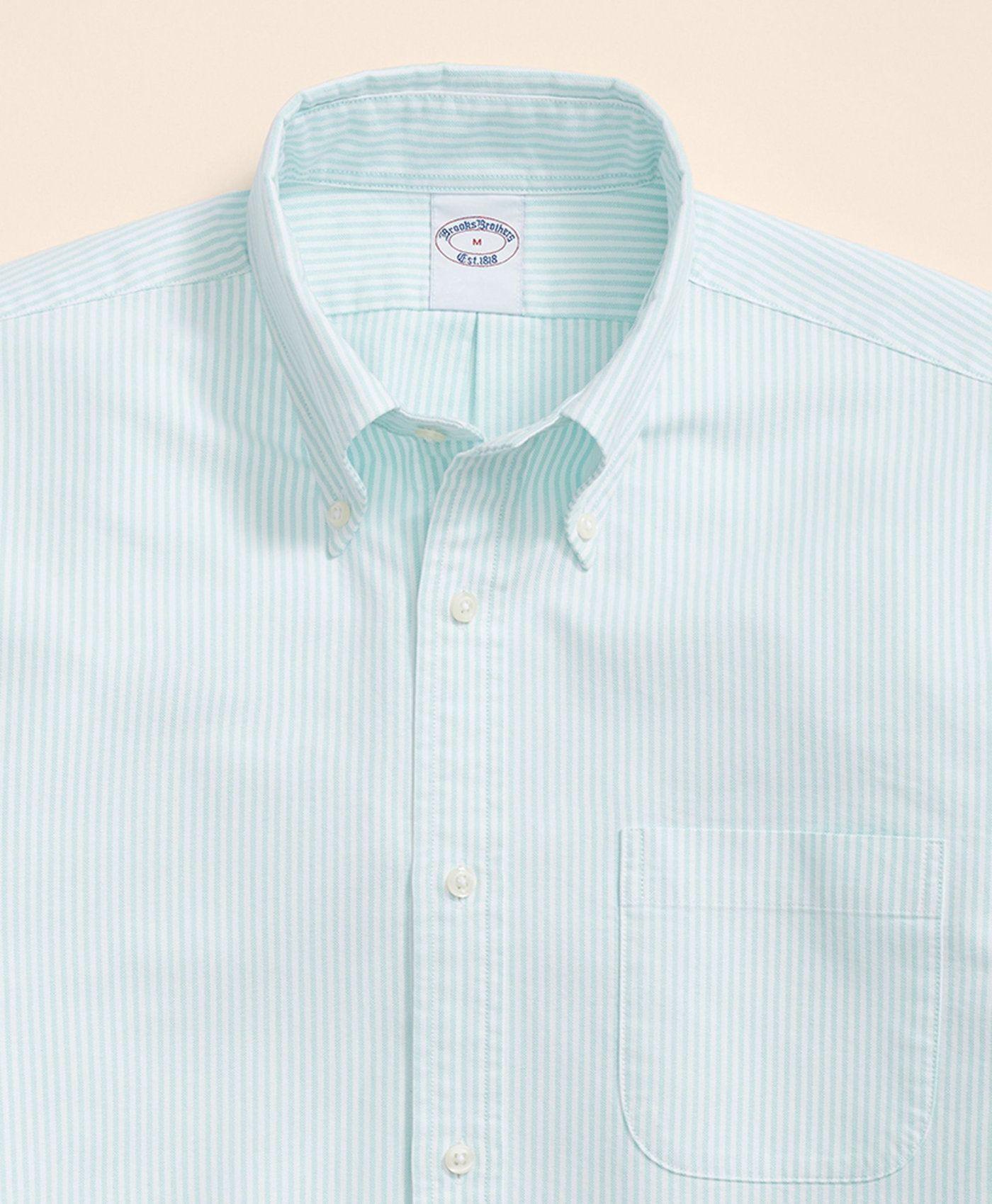 Camisa Brooks Brothers Hombre Spt Fdy Ox Candy Stripe Verde-1