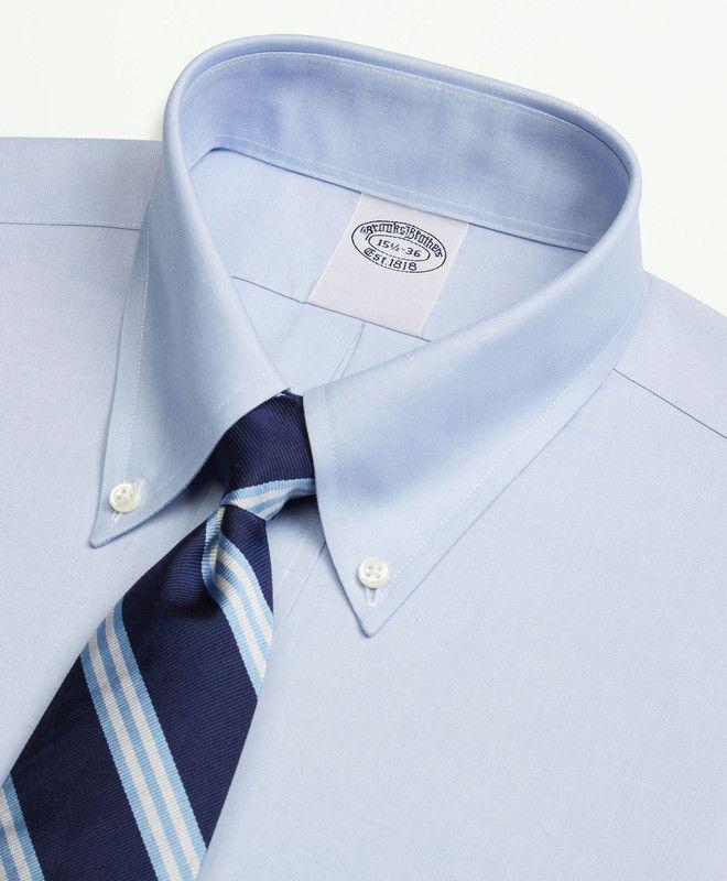 Camisa Pinpoint Slim Non-Iron Azul-1