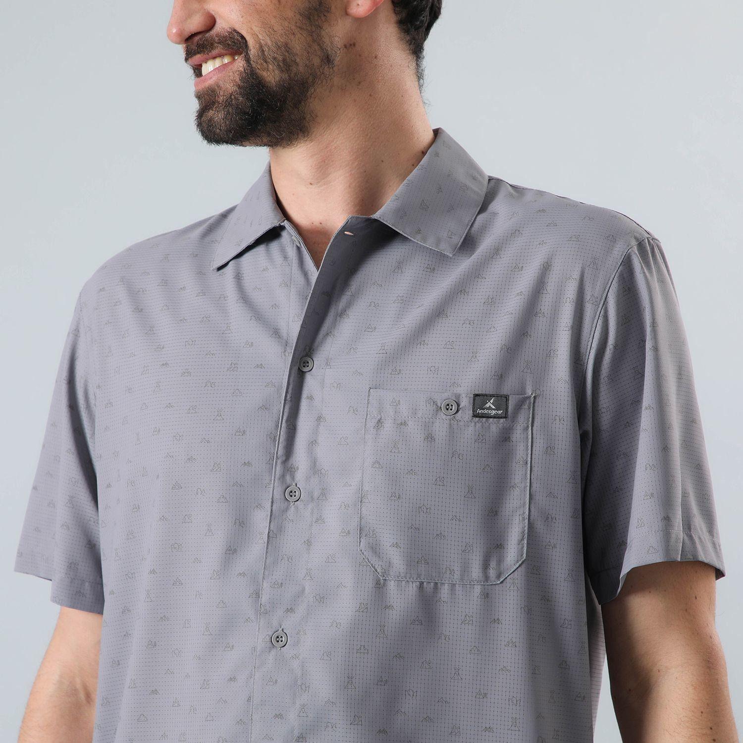 Camisa Andesgear Hombre Colico Gris-3