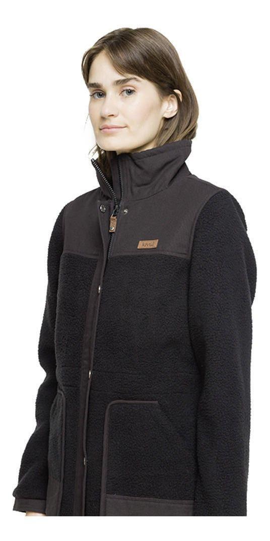 Chaqueta Kivül Mujer Flab Fleece Negro-3