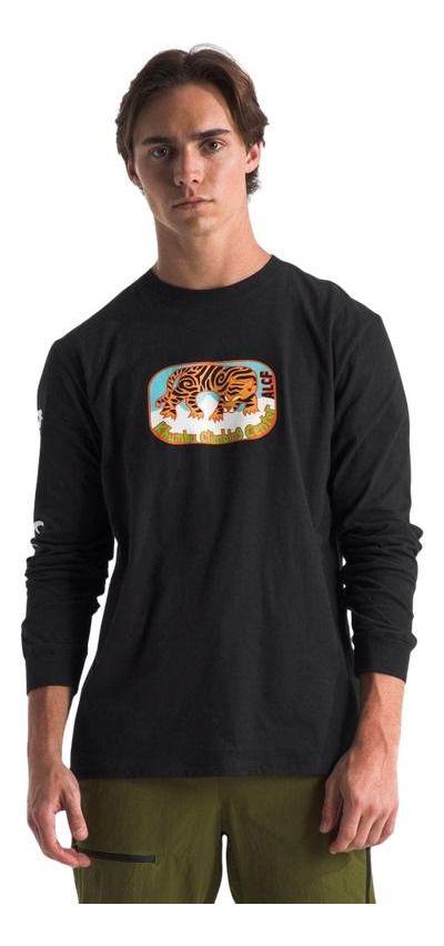 Polera The North Face Hombre Climb Tee Manga Larga Negro-0