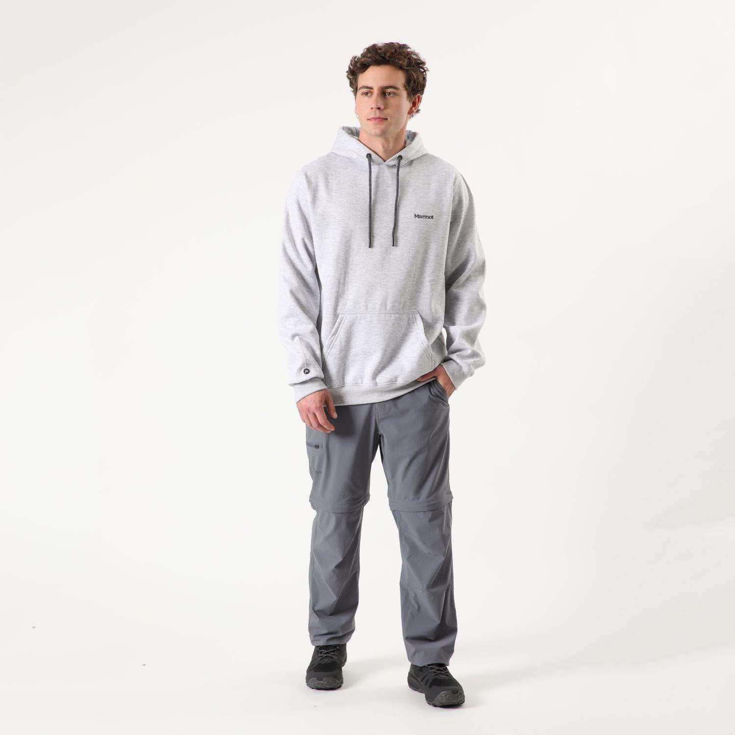 Poleron Marmot Hombre Chest Logo Hoody Gris-2