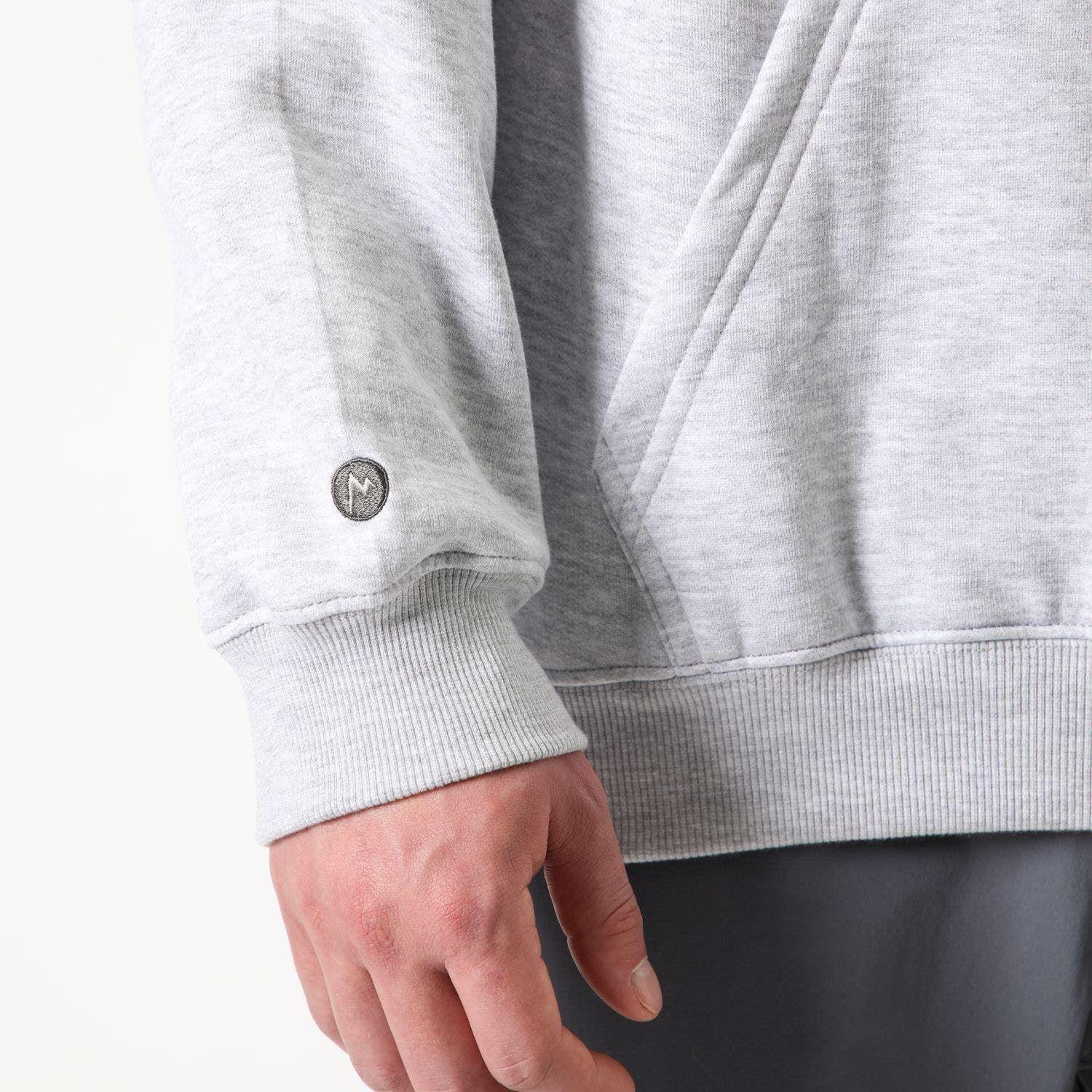 Poleron Marmot Hombre Chest Logo Hoody Gris-4