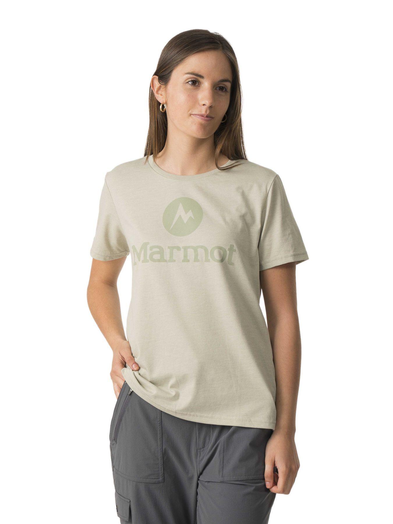 Polera Marmot Mujer Circle Logo Tee Gris V25-0