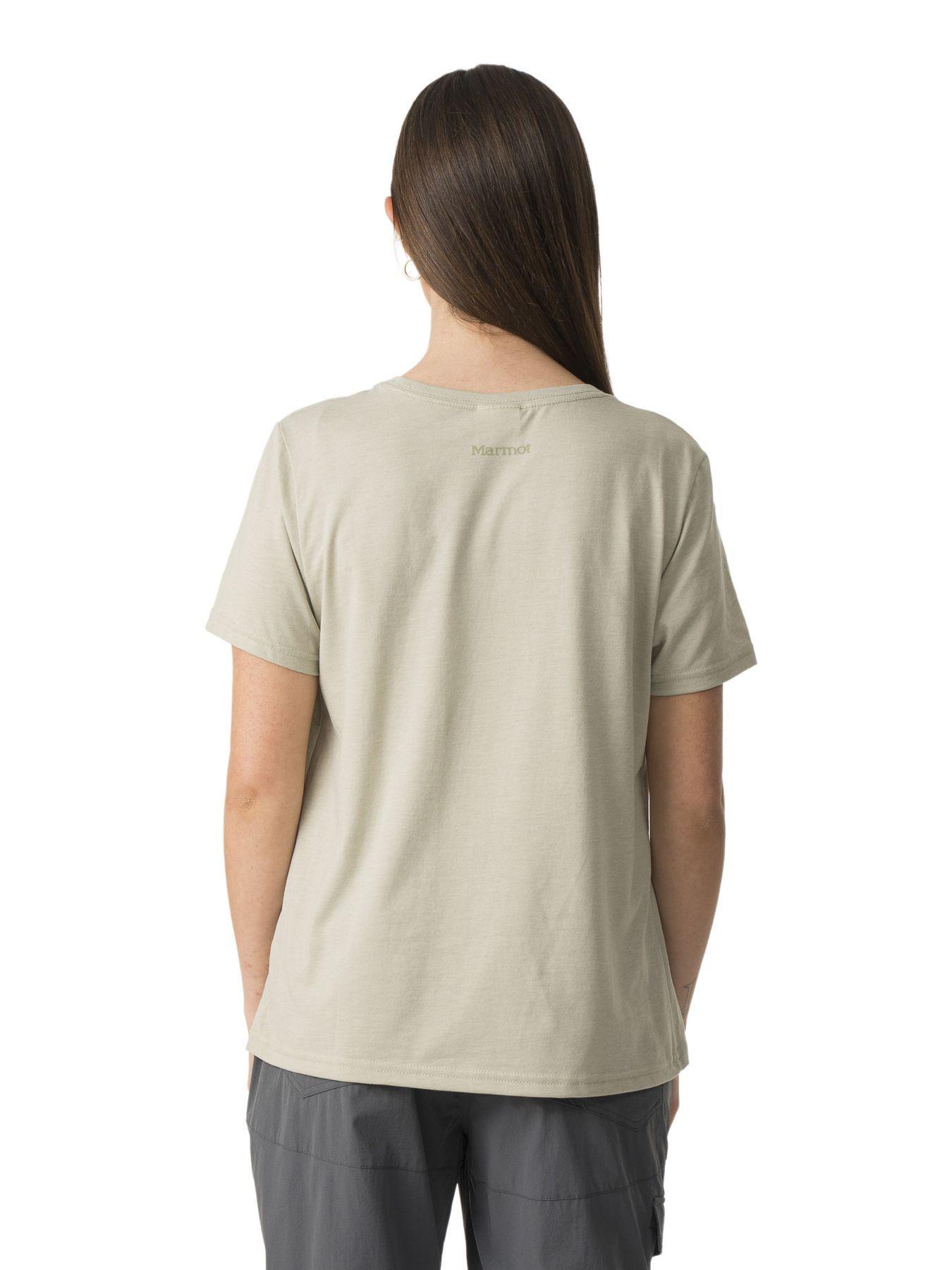 Polera Marmot Mujer Circle Logo Tee Gris V25-2