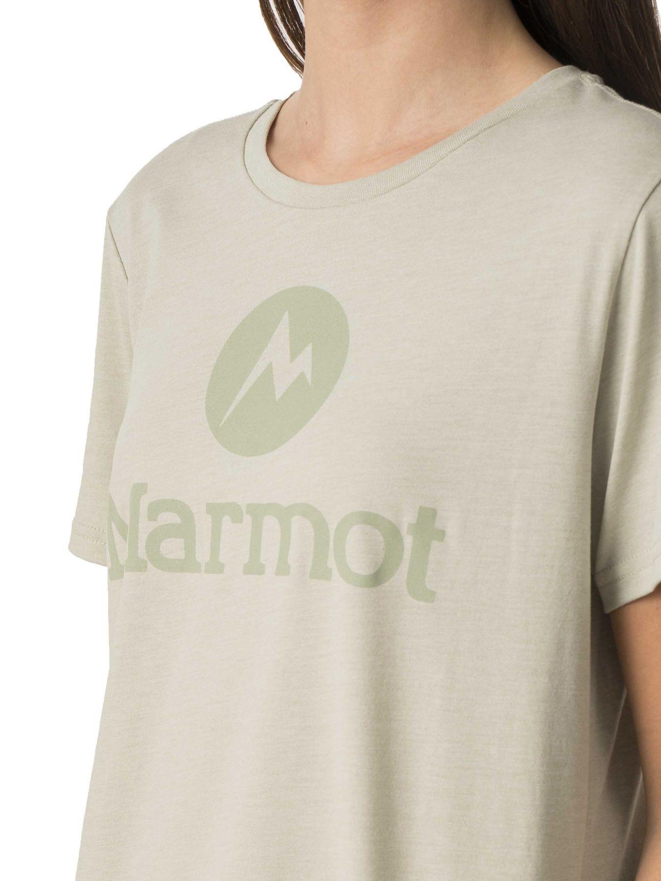 Polera Marmot Mujer Circle Logo Tee Gris V25-3