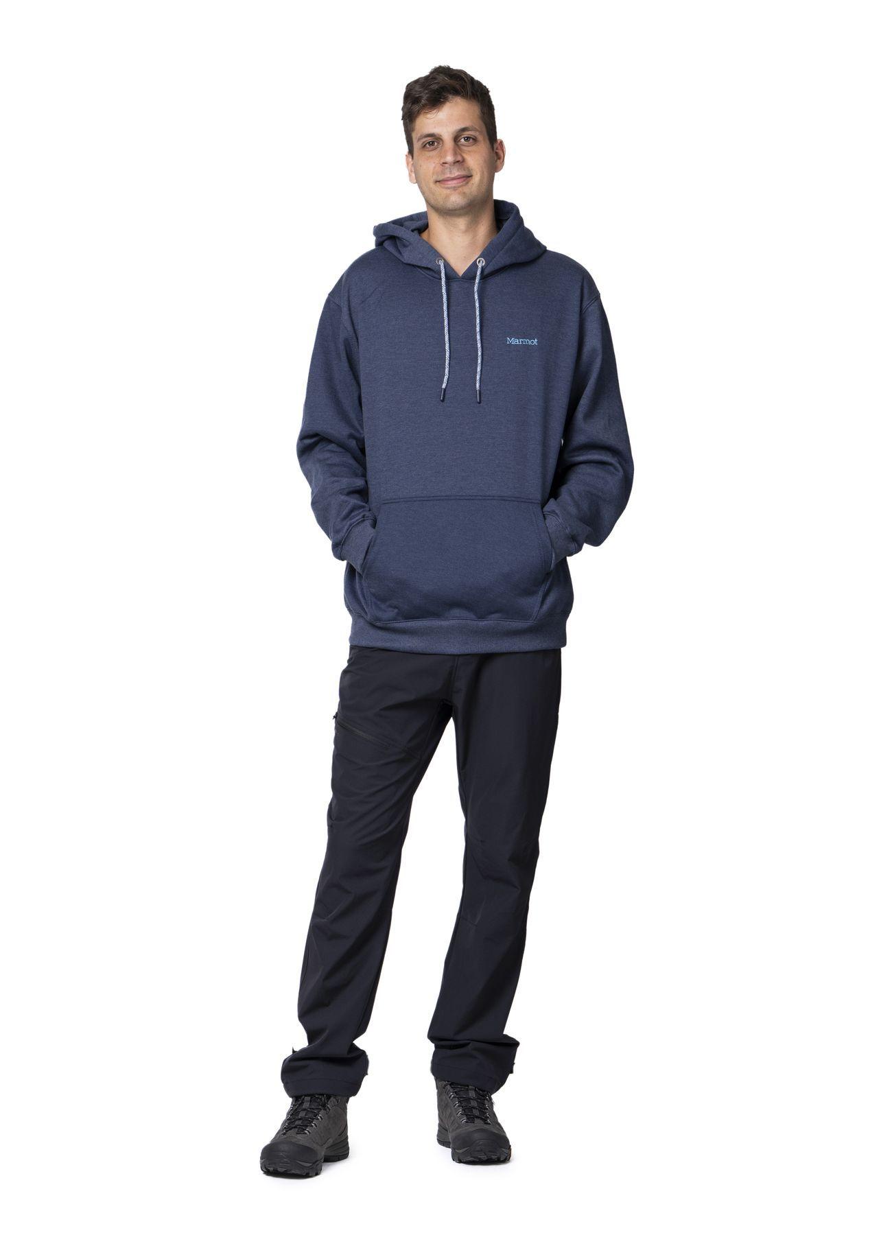 Polerón Hombre Marmot Chest Logo Hoody Azul-1