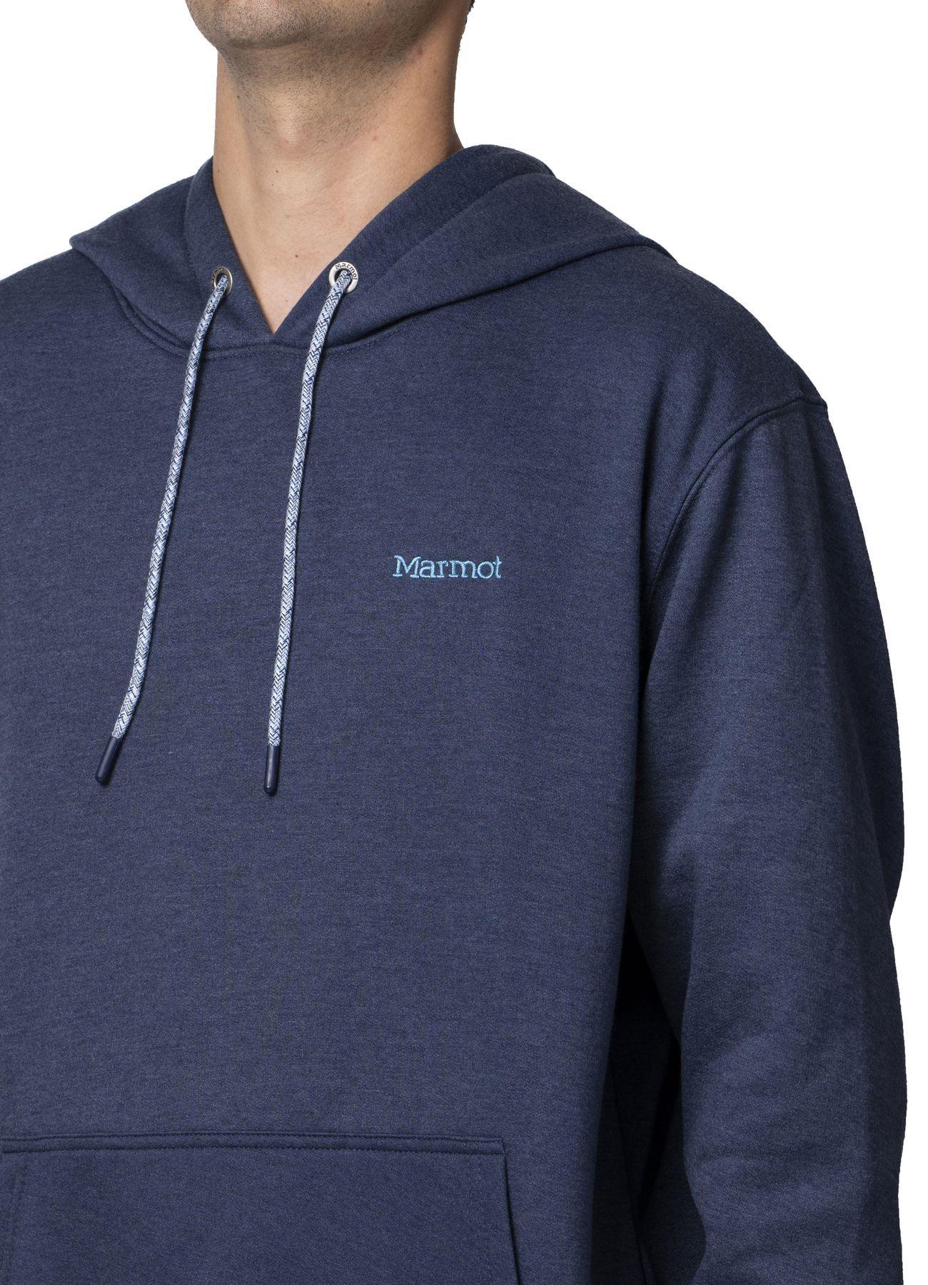 Polerón Hombre Marmot Chest Logo Hoody Azul-3