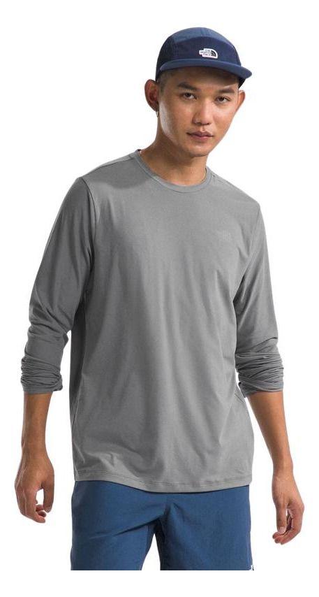 Polera The North Face Hombre Dune Sky L/s Crew Gris-0