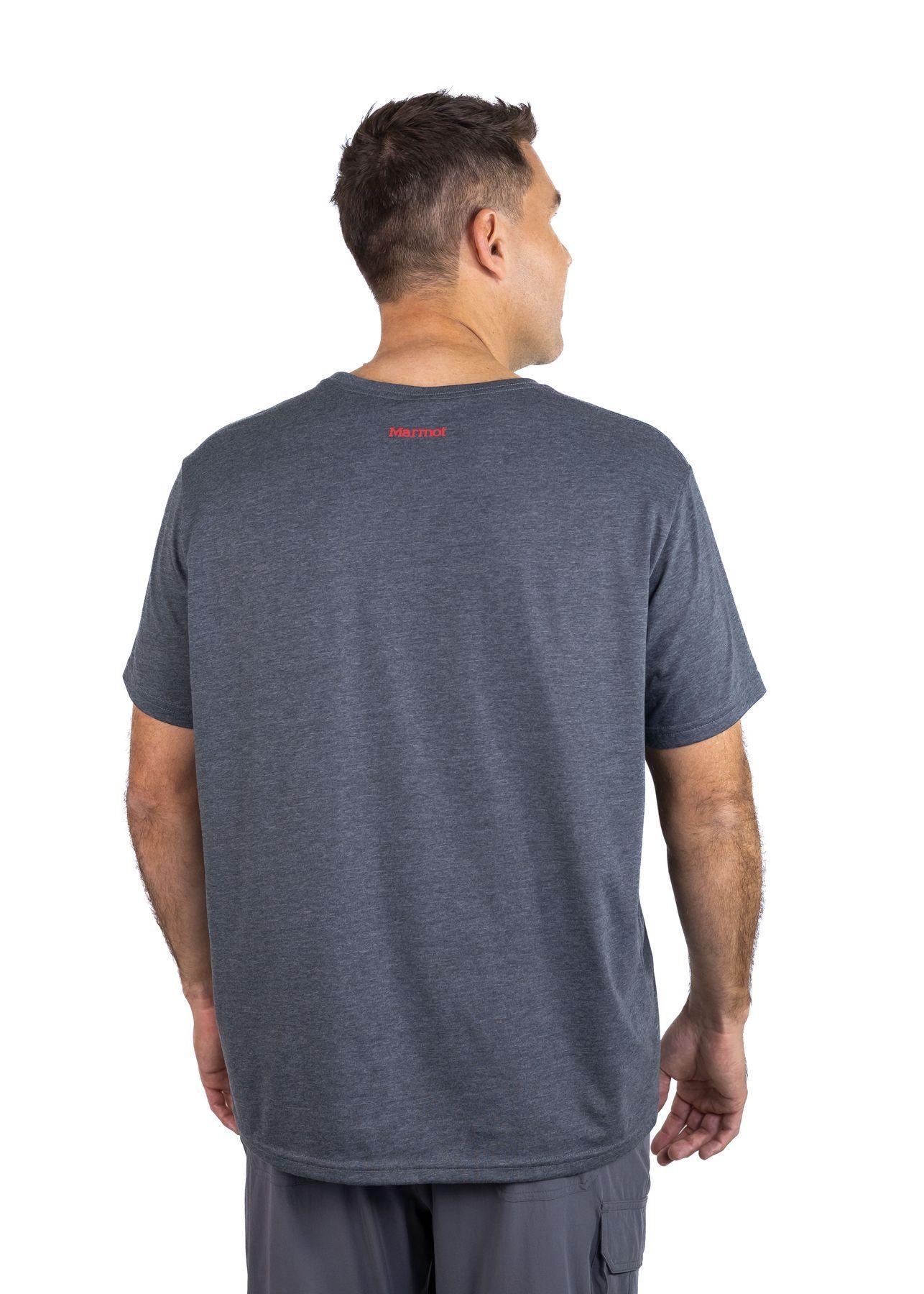 Polera Marmot Hombre For Life Chest Logo Tee Gris-2