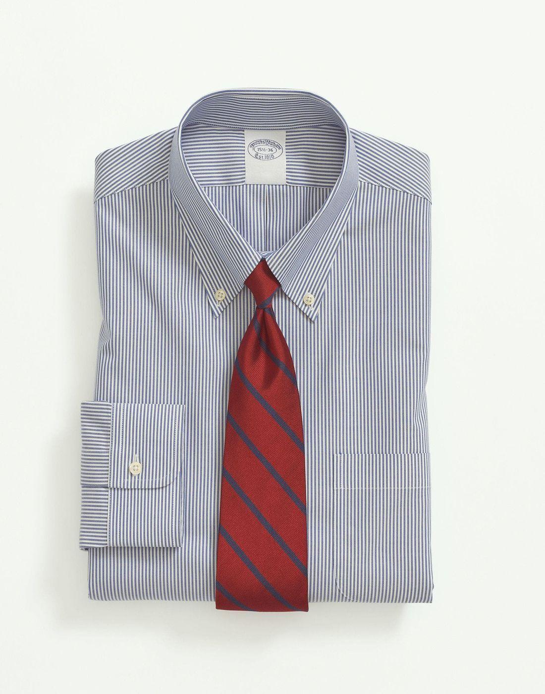 Camisa Brooks Brothers Hombre Sppt Pbd Slim Candy Stp Azul-0