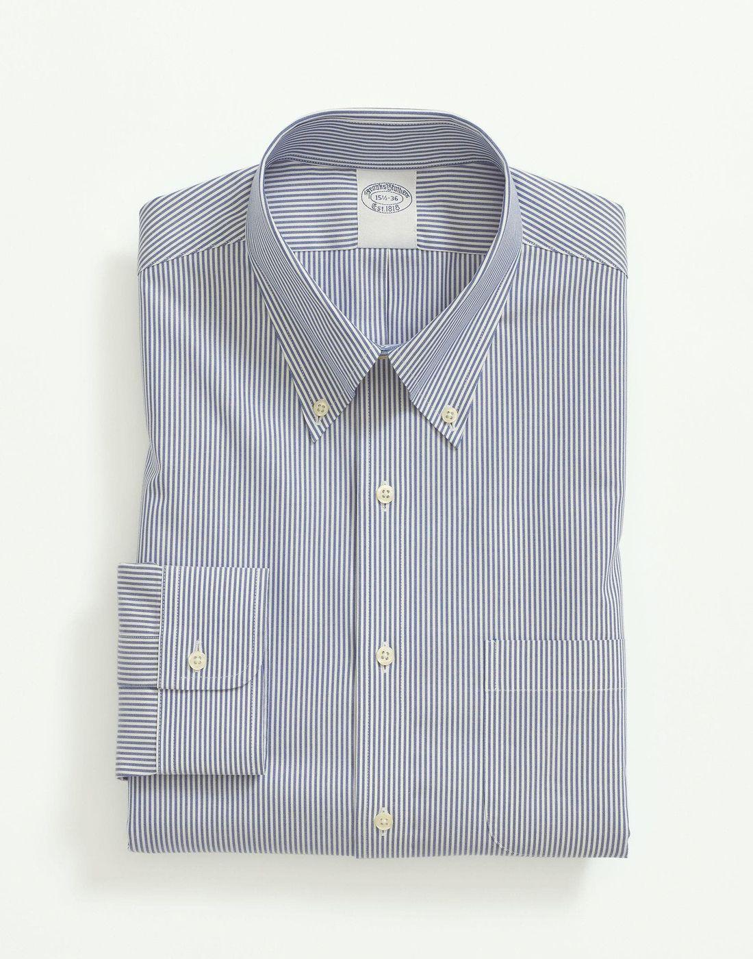 Camisa Brooks Brothers Hombre Sppt Pbd Slim Candy Stp Azul-2