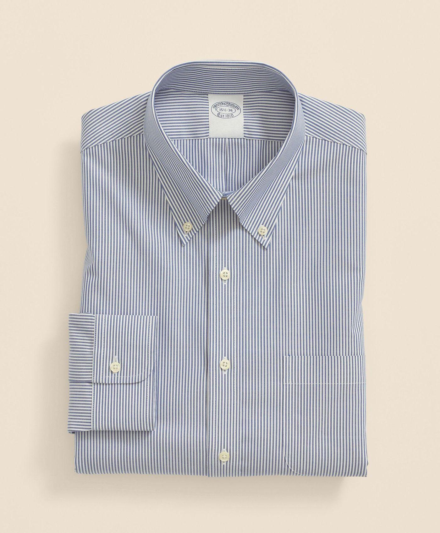 Camisa Brooks Brothers Hombre Sppt Pbd Slim Candy Stp Azul-3
