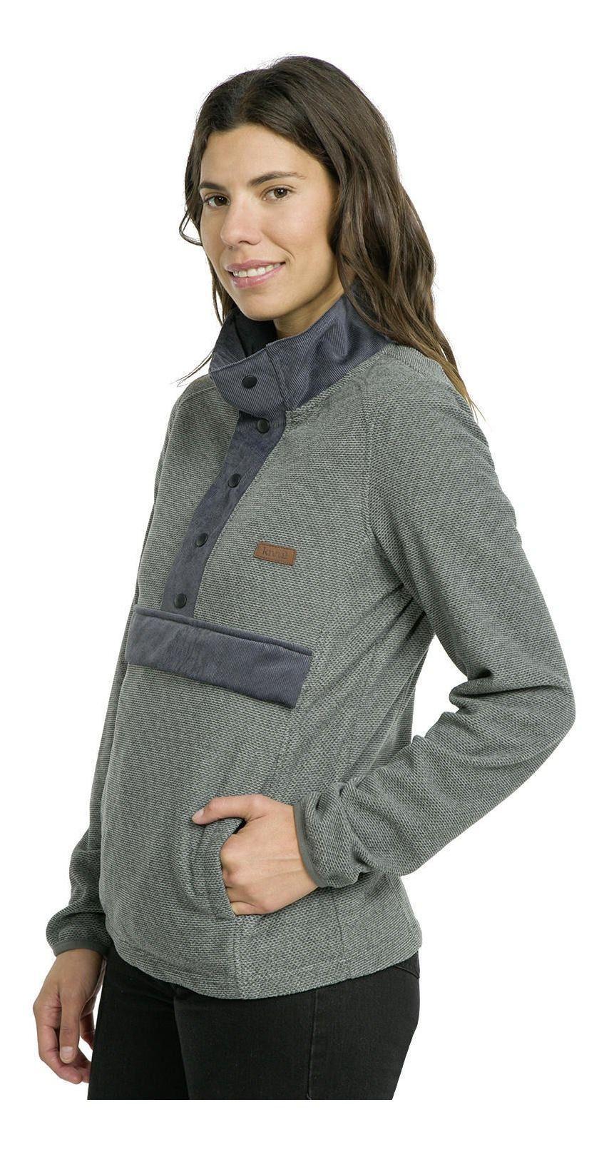 Polar Kivül Mujer Femenino Pecs Fleece Cotelé Gris-1