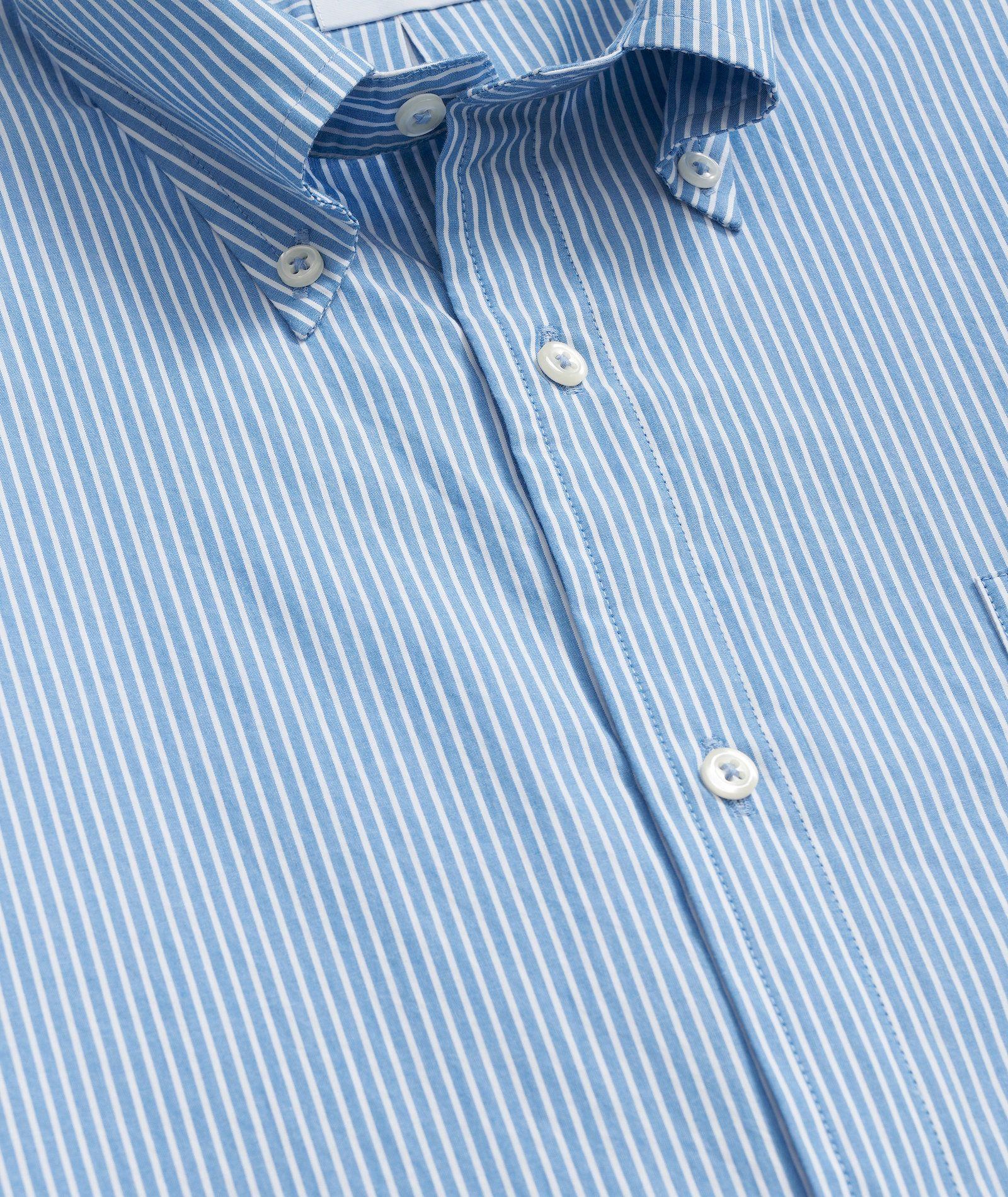 Camisa Brooks Brothers Hombre Ni Frdy Poplin Stripe Reg Azul-1