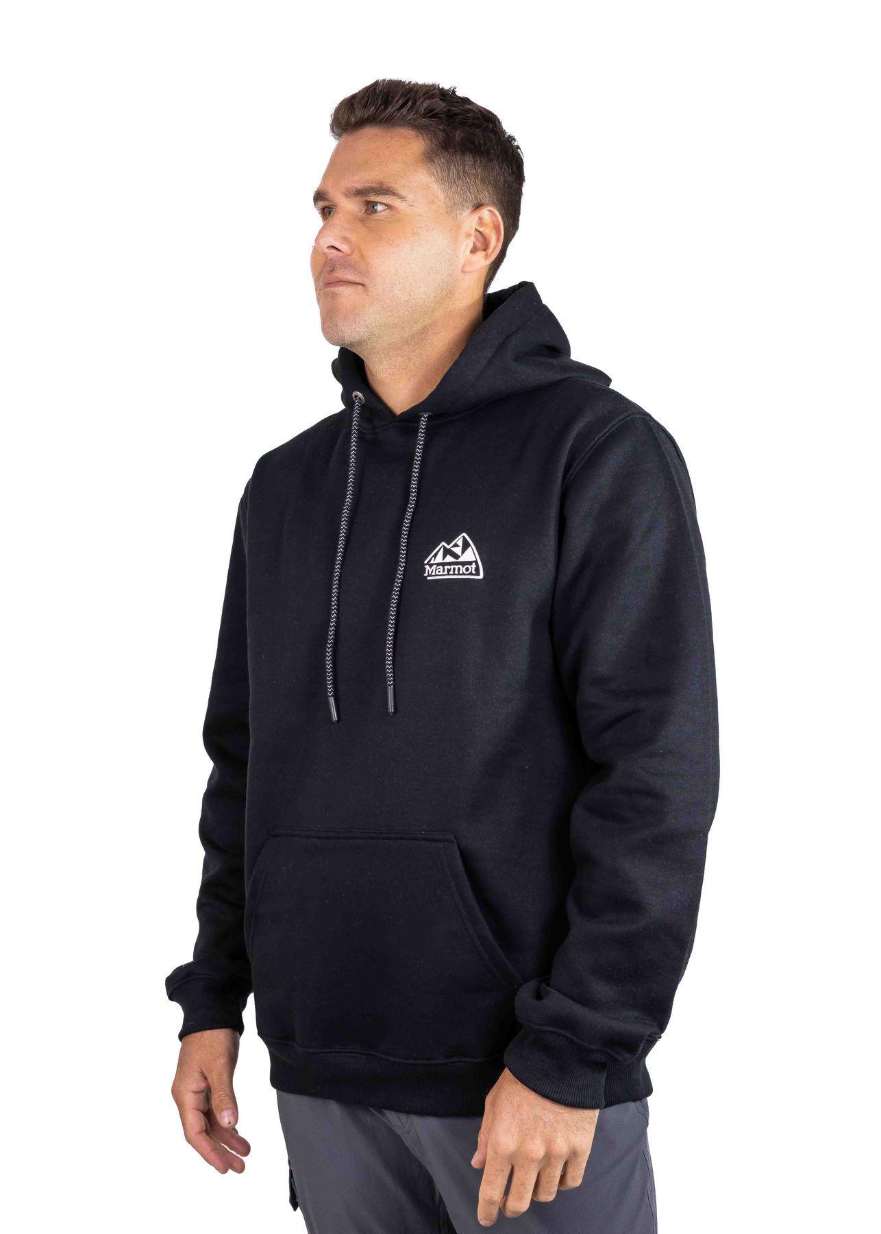 Polerón Marmot Hombre Chest Retro Logo Hoody Negro-1