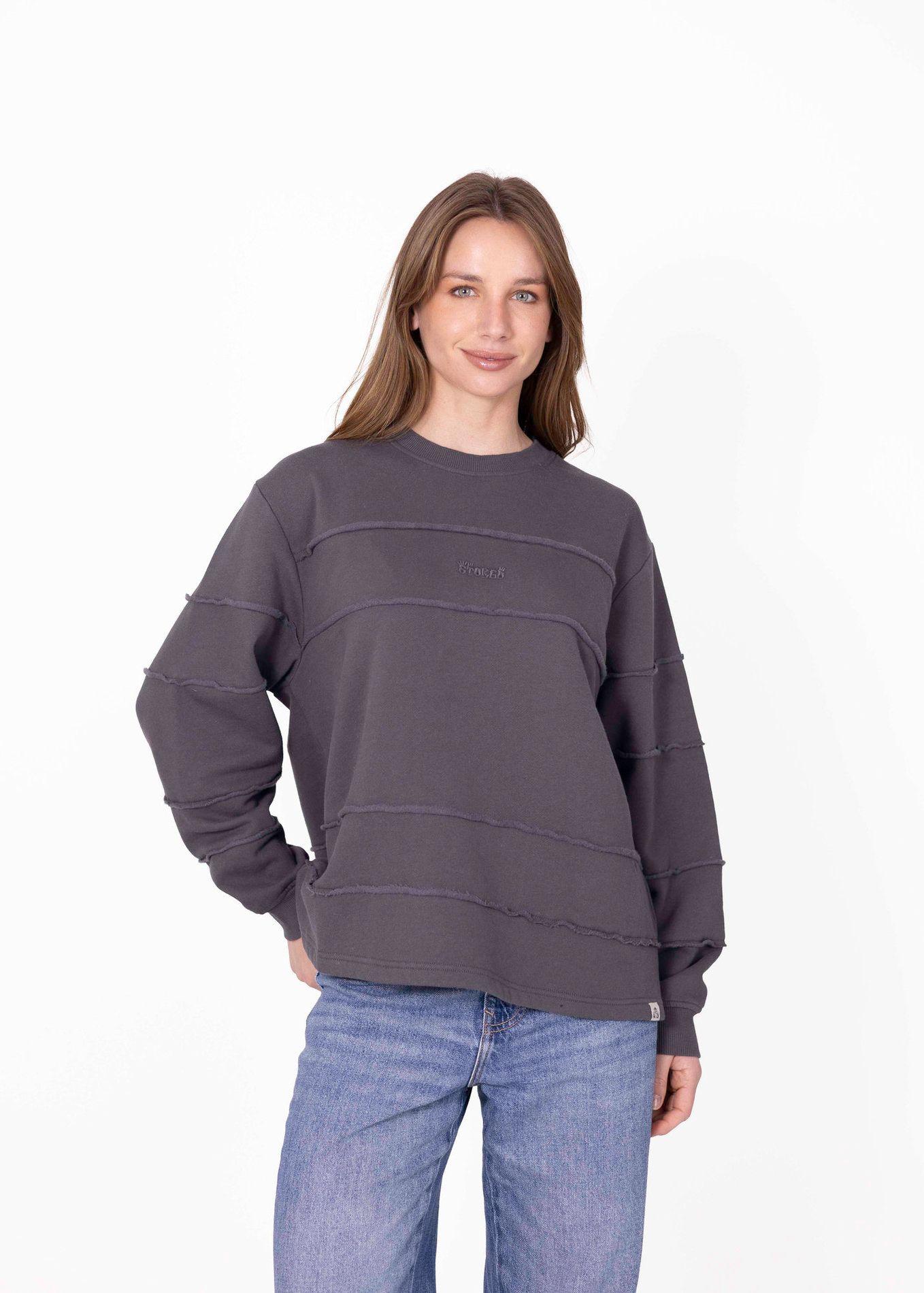 Poleron Teck Stoked V26 Mujer Gris-3