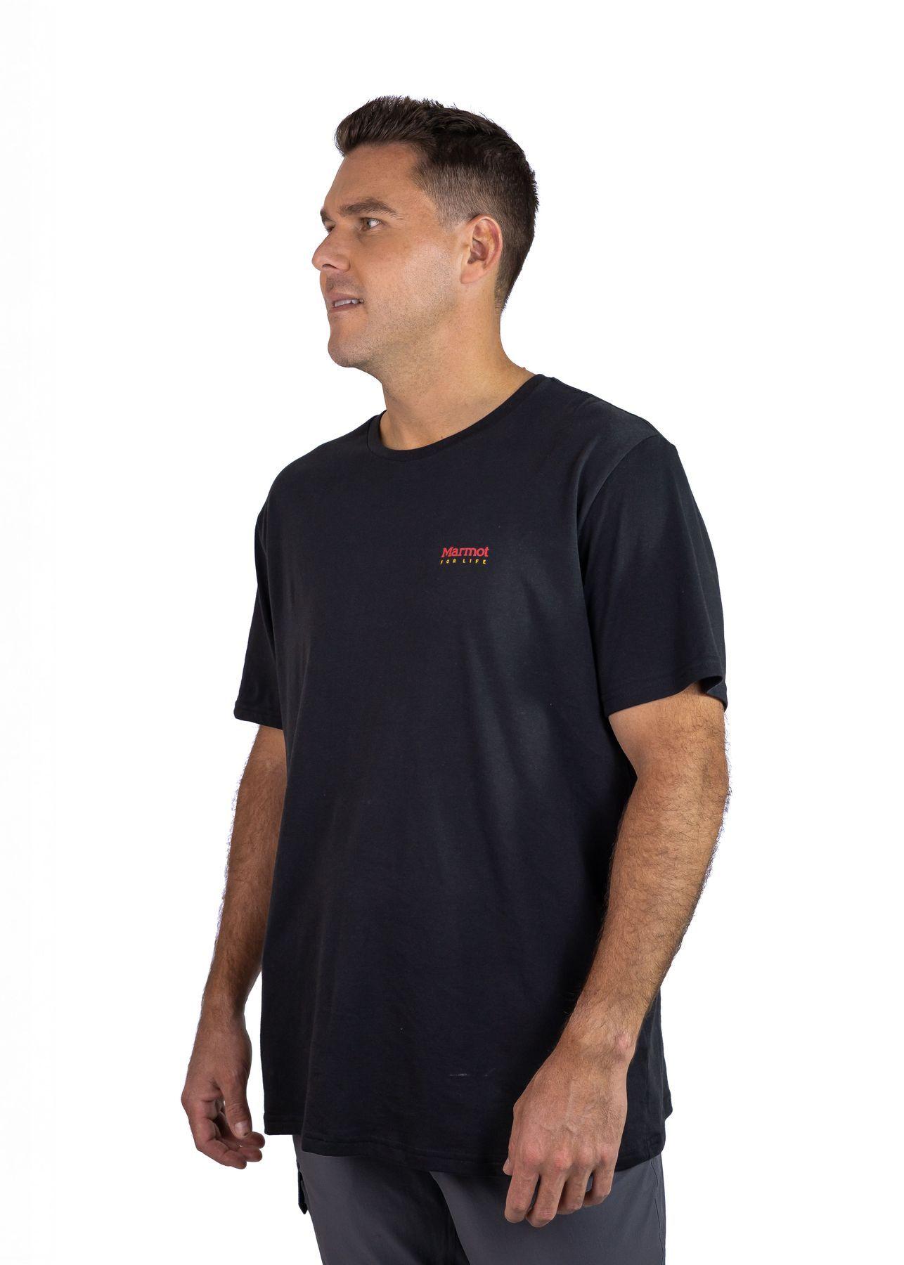 Polera Marmot Hombre For Life Chest Logo Tee Negro-4